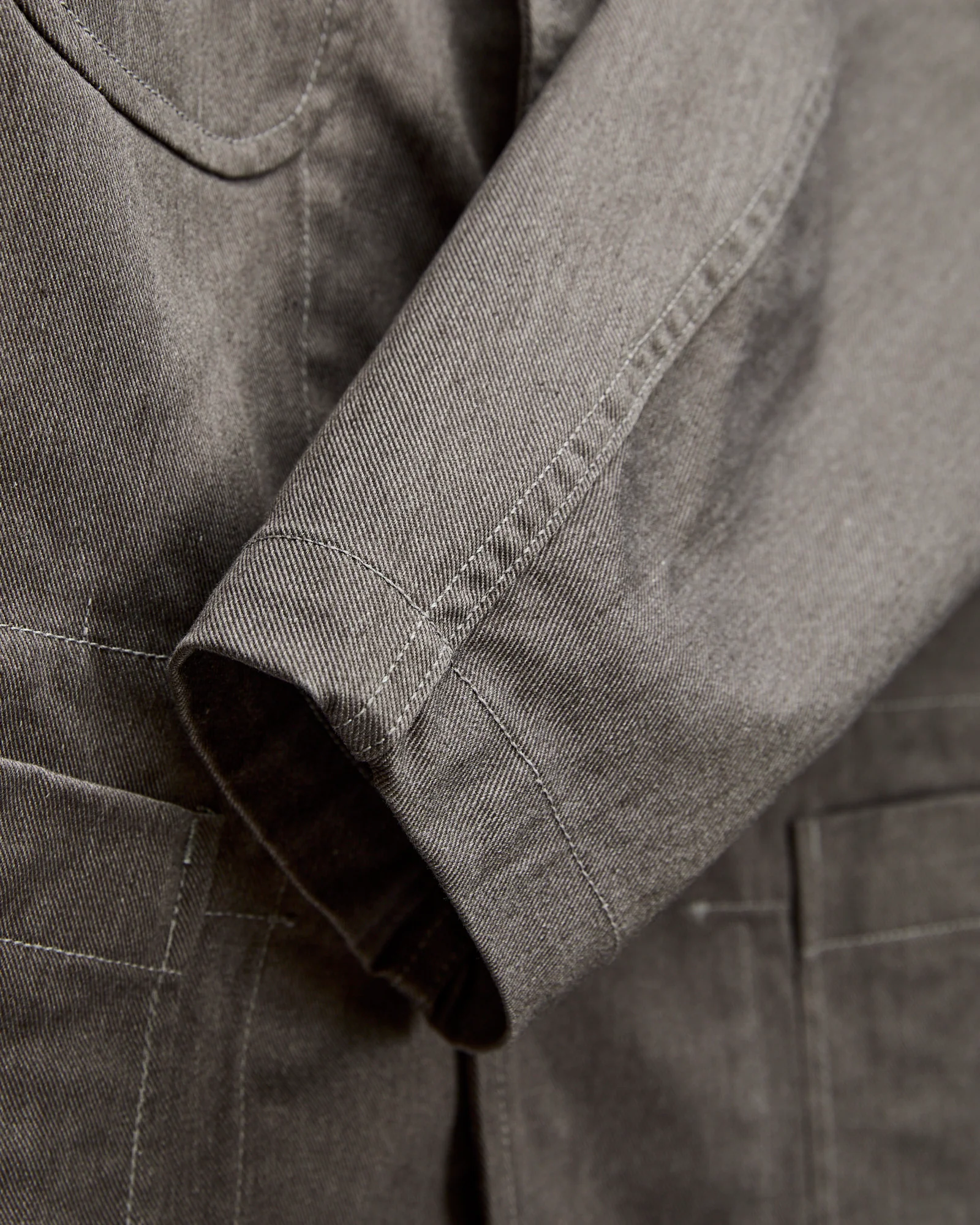 Bedford Jacket in Grey PC Tanker Twill - Image 7