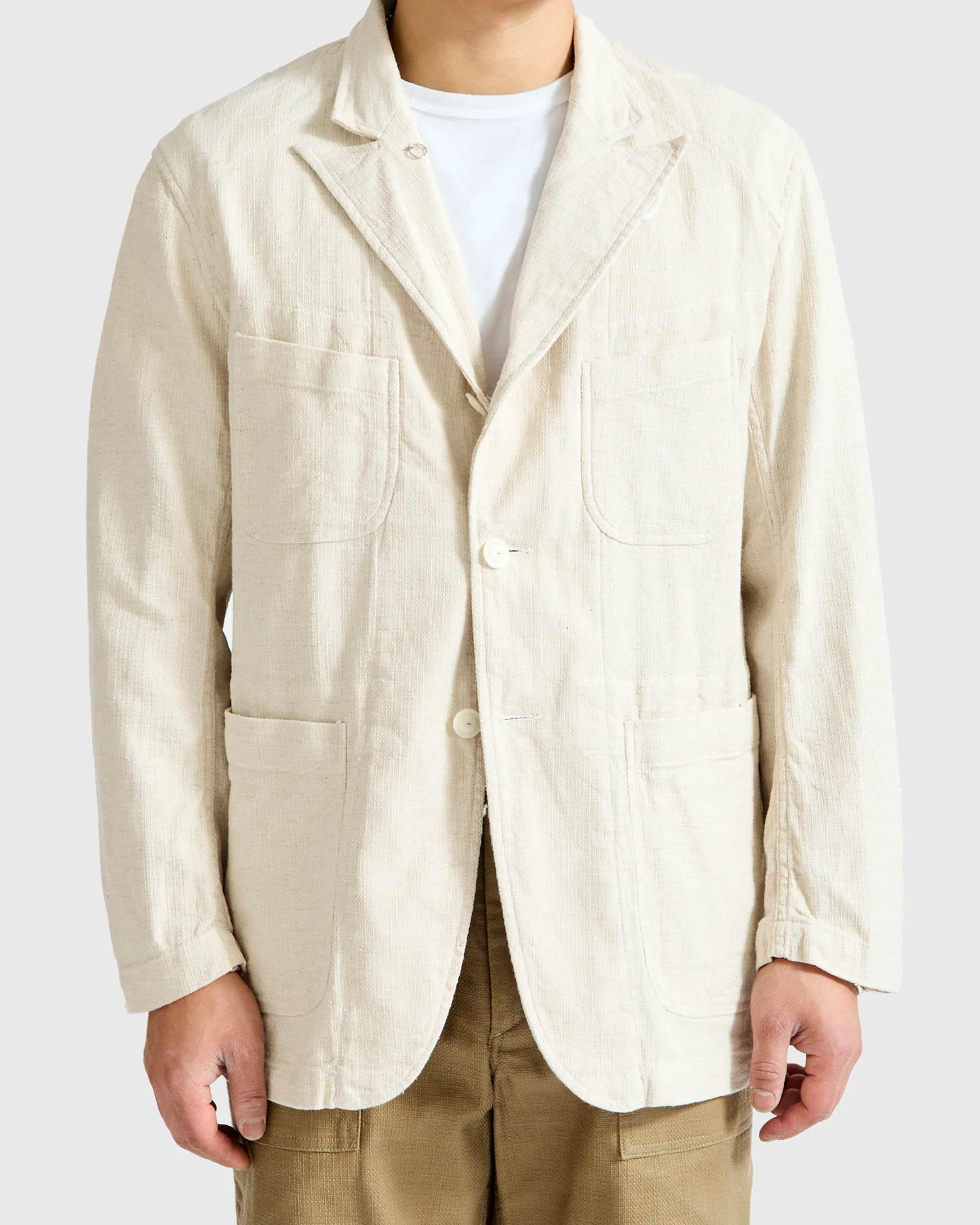 Bedford Jacket in Natural Cotton Linen Java Cloth - Image 2