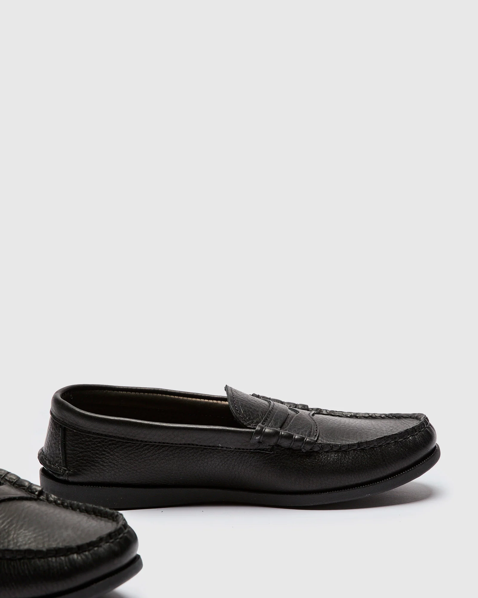 Beefroll Penny Loafer in Black Grizzly - Image 4