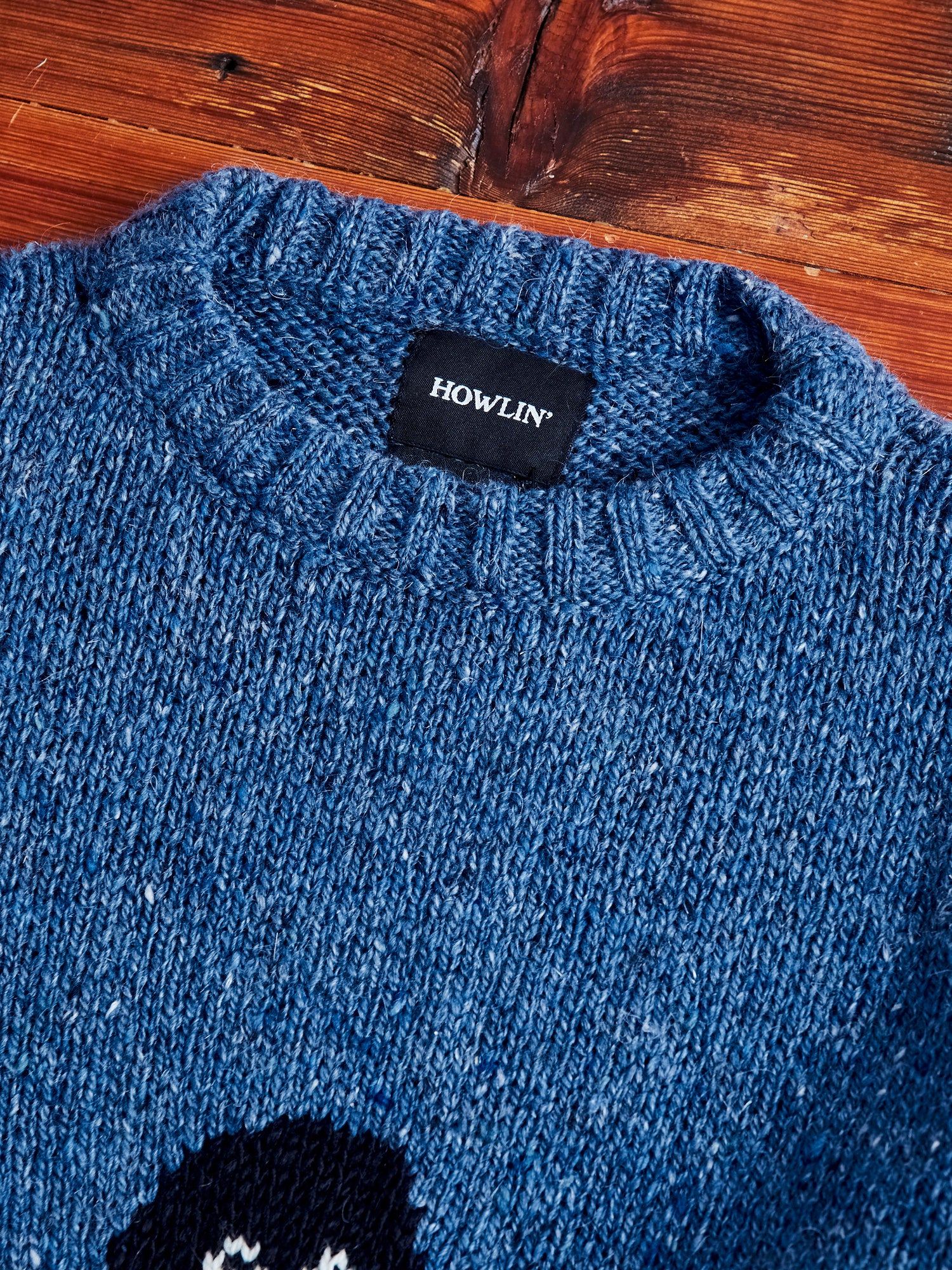 "Best Walrus In Town" Wool Sweater in Blue - Image 3