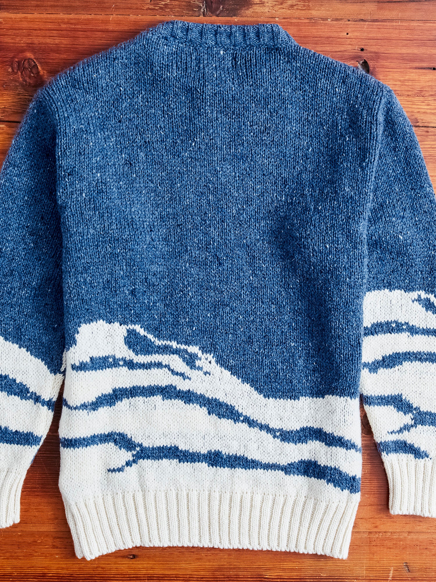 "Best Walrus In Town" Wool Sweater in Blue - Image 7