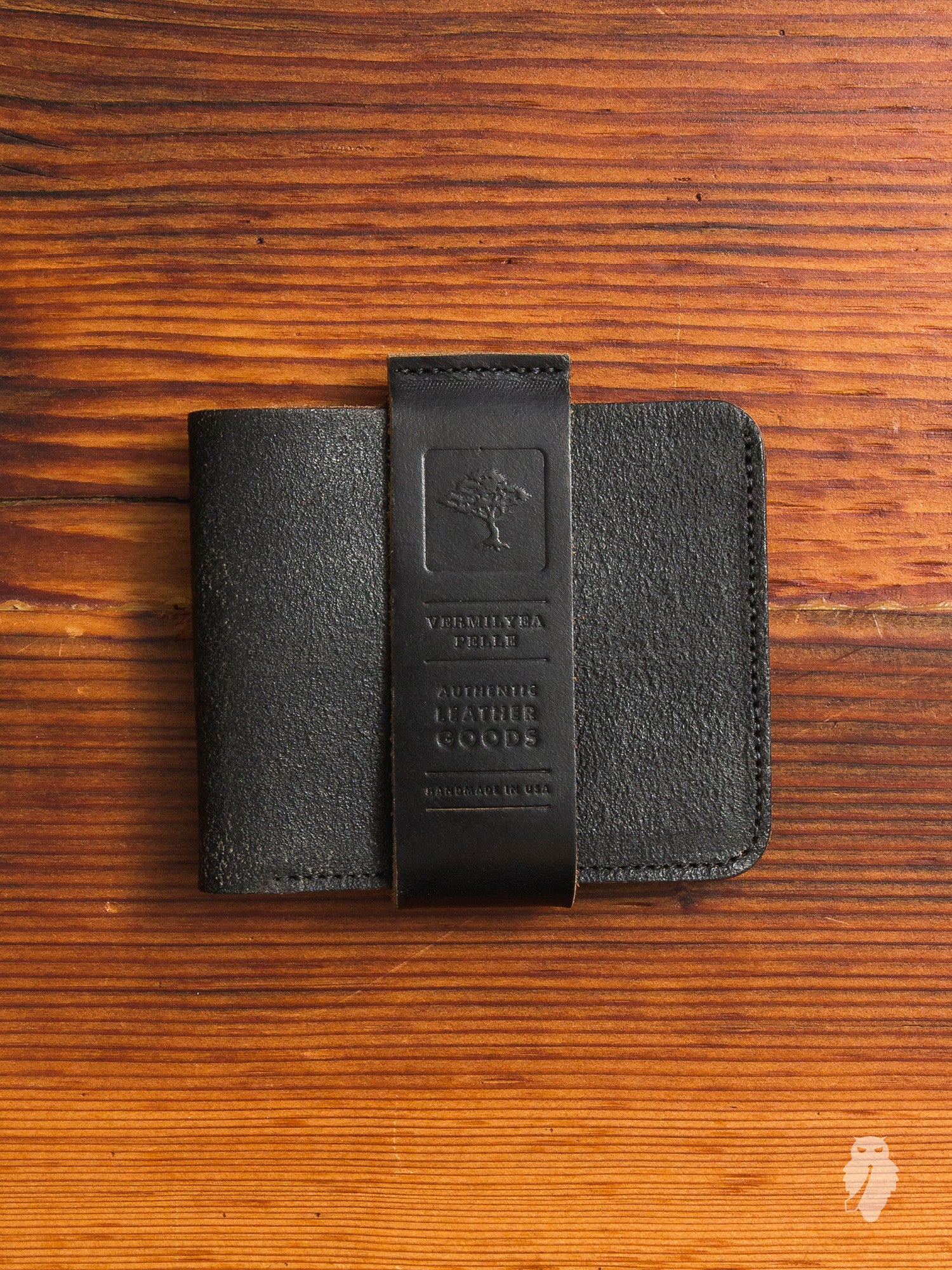 Bifold Wallet in Rough-Out Black Horse Hide - Image 3