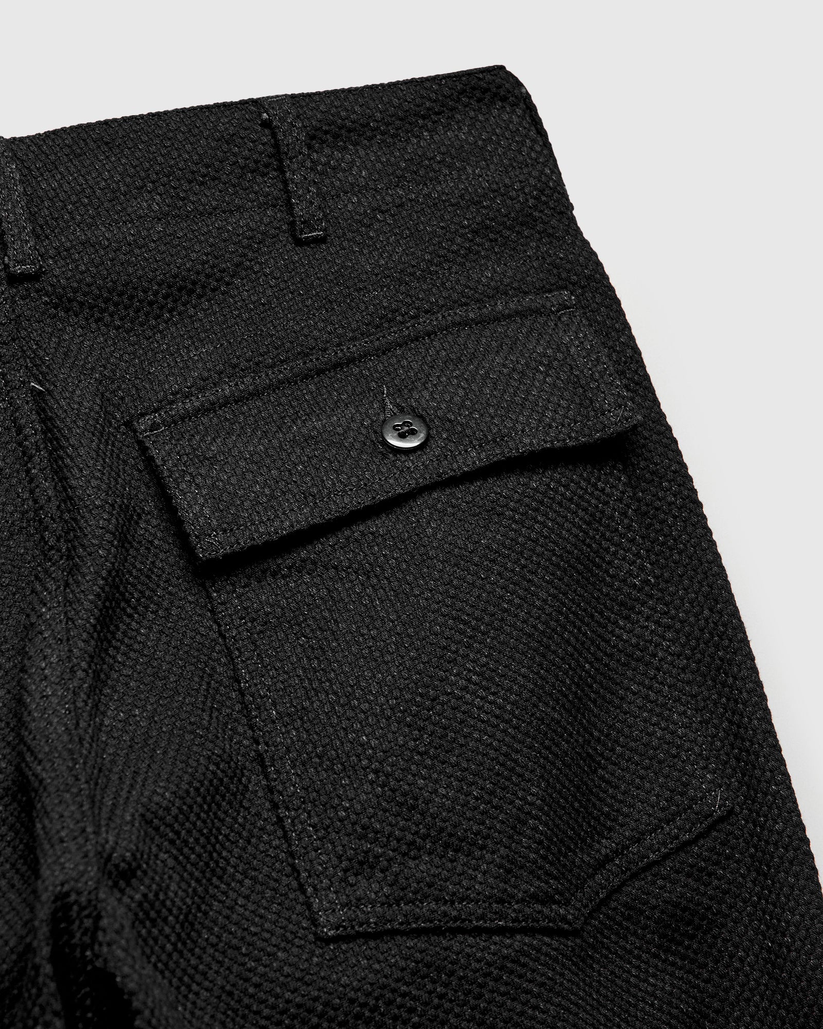 "No-Gi" Fatigue Pants in Black Heavyweight Sashiko - Image 10