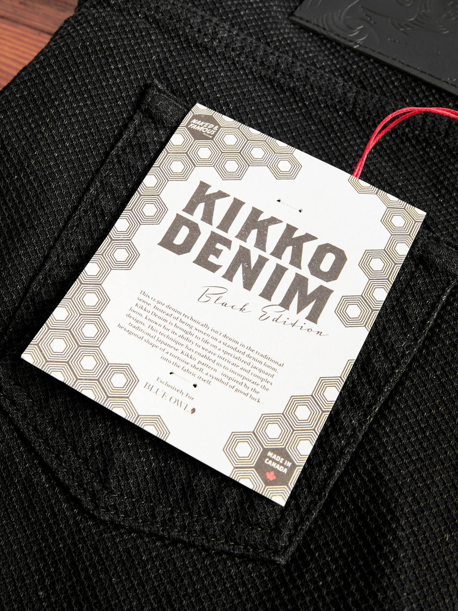 "Black Kikko" 12.5oz Jacquard Denim - True Guy Fit - Image 10