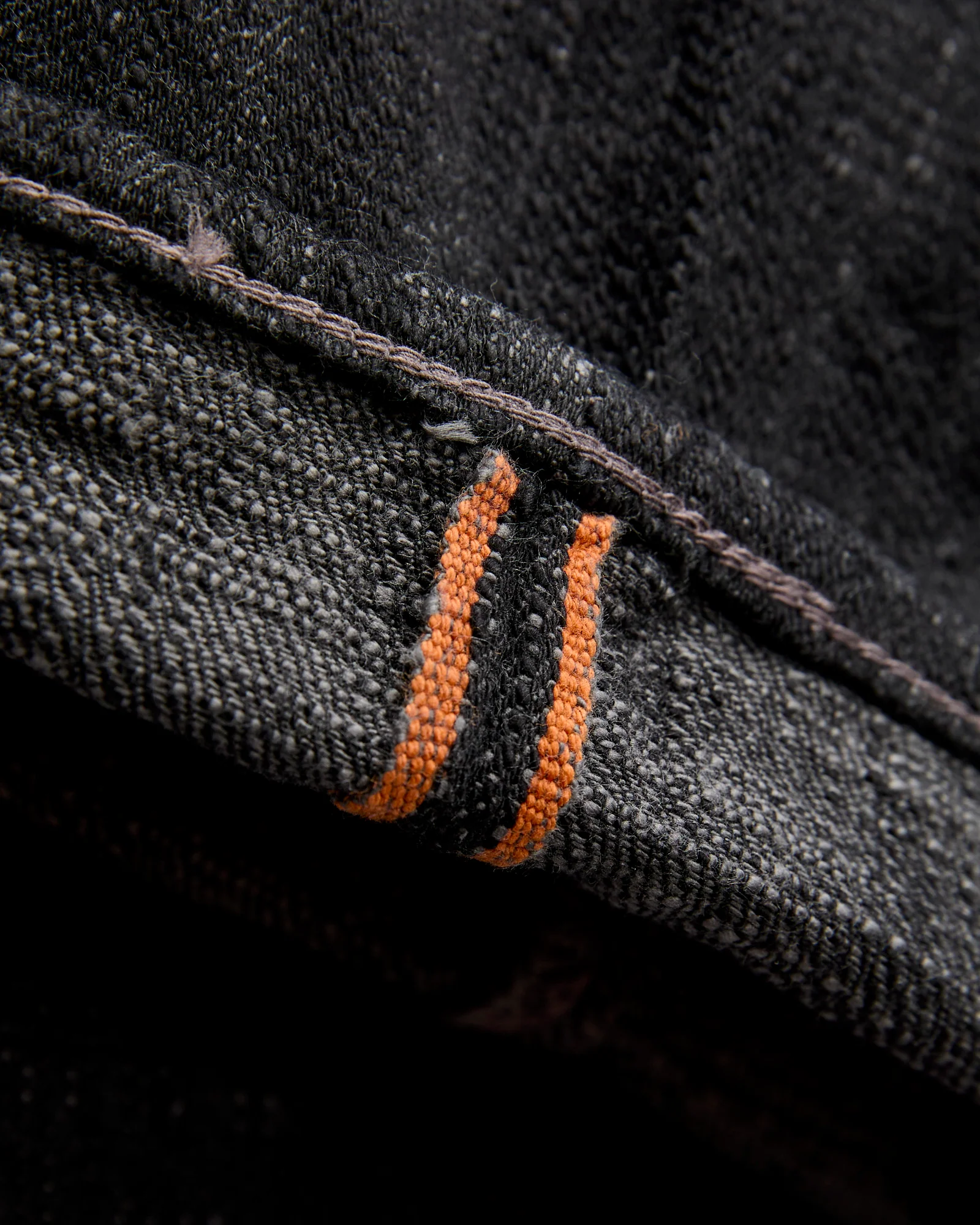 "Black Skein Dyeing" 15oz Black Selvedge Denim - Heritage Straight Fit - Image 8