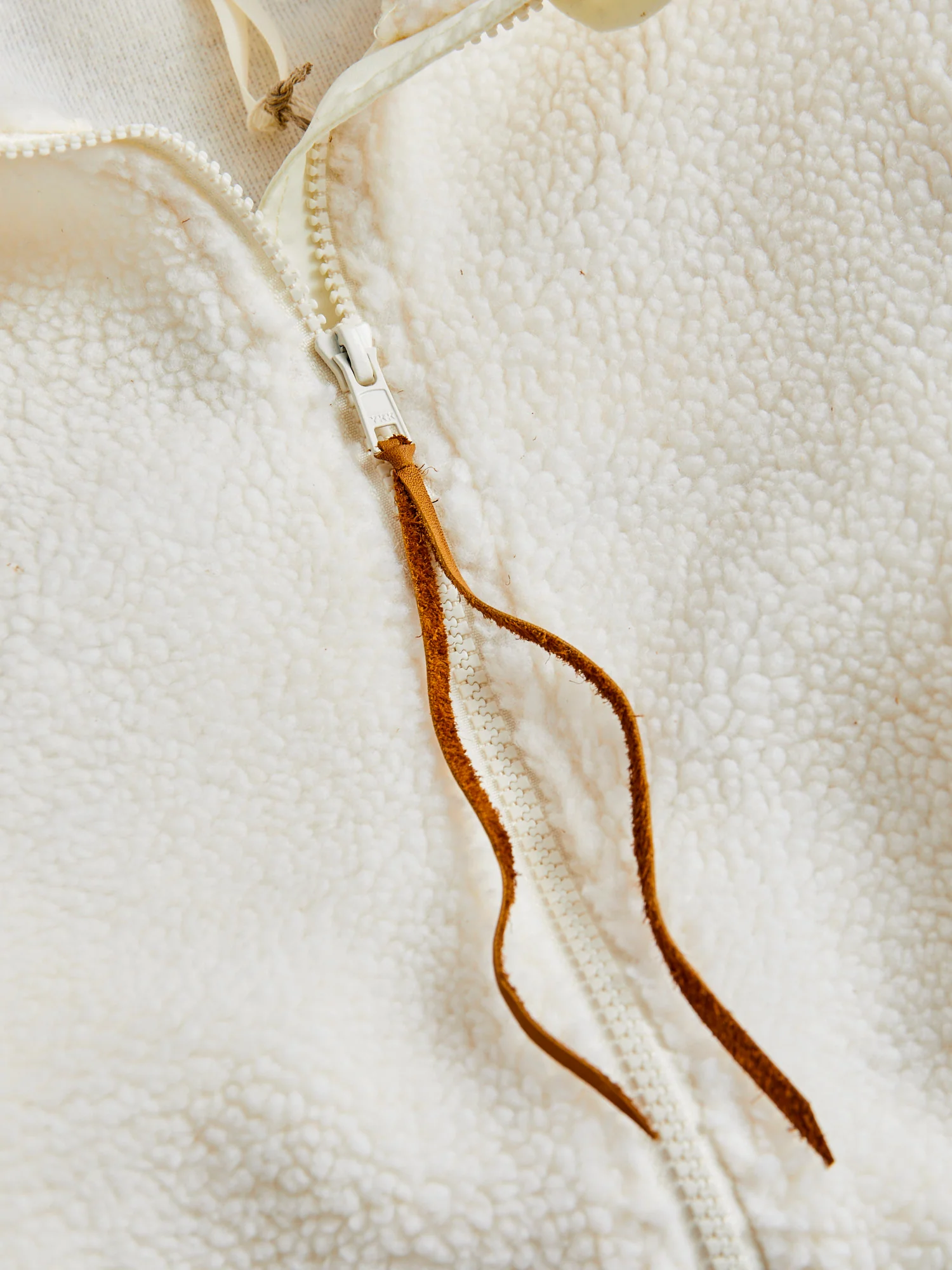 Boa Fleece Jacket in Ecru - Image 3