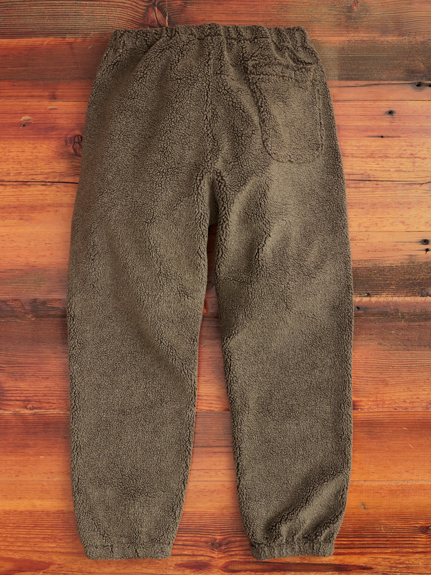 Boa Fleece Pants in Army Green - Image 9