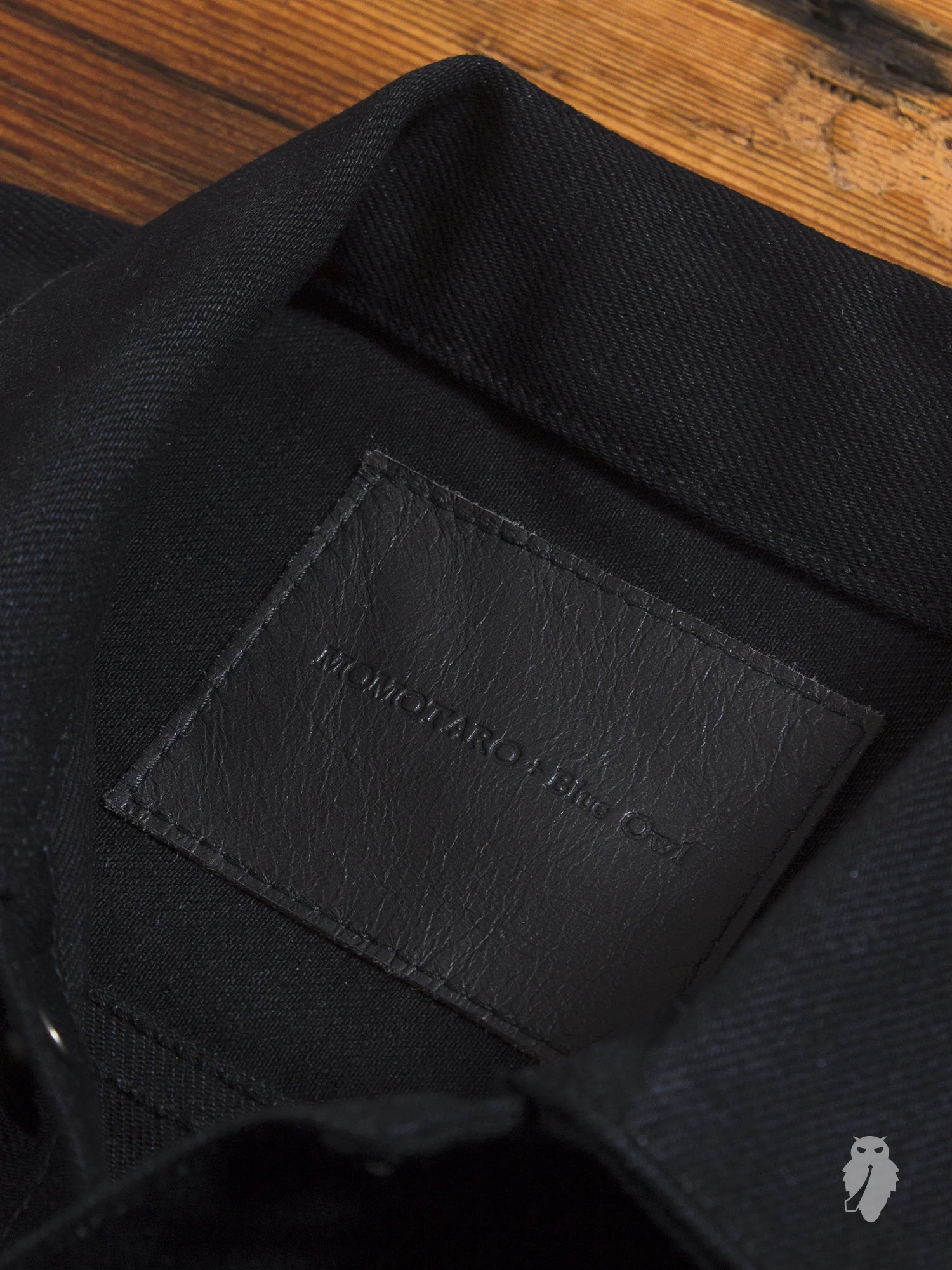 BOM011 "Momotaro x Blue Owl" 15.7oz Black Selvedge Denim Jacket - Image 3