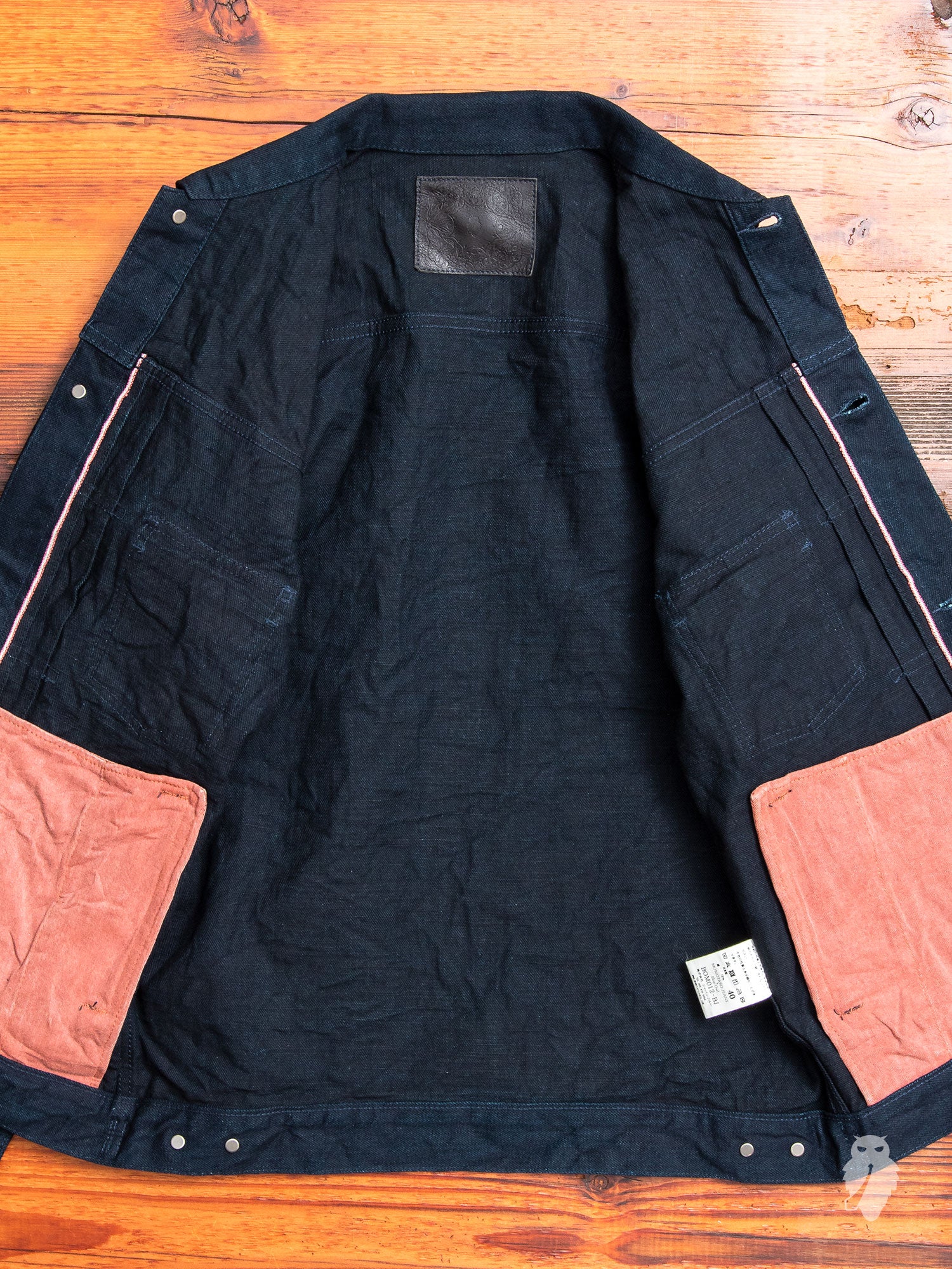 BOM012-B "Momotaro x Blue Owl" 15.7oz Selvedge Denim Jacket - Image 7