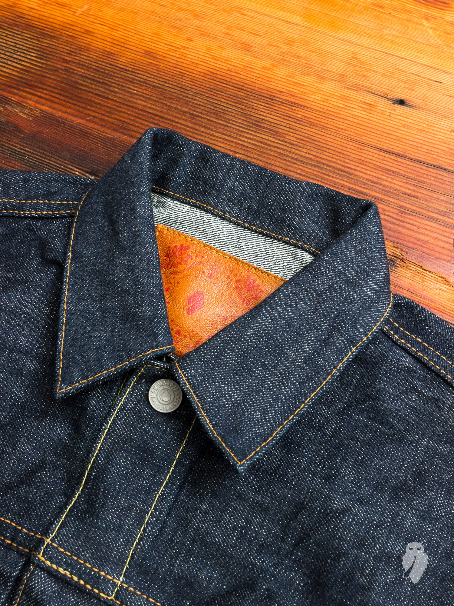 BOM012 "Momotaro x Blue Owl" 15.7oz Selvedge Denim Jacket - Image 3