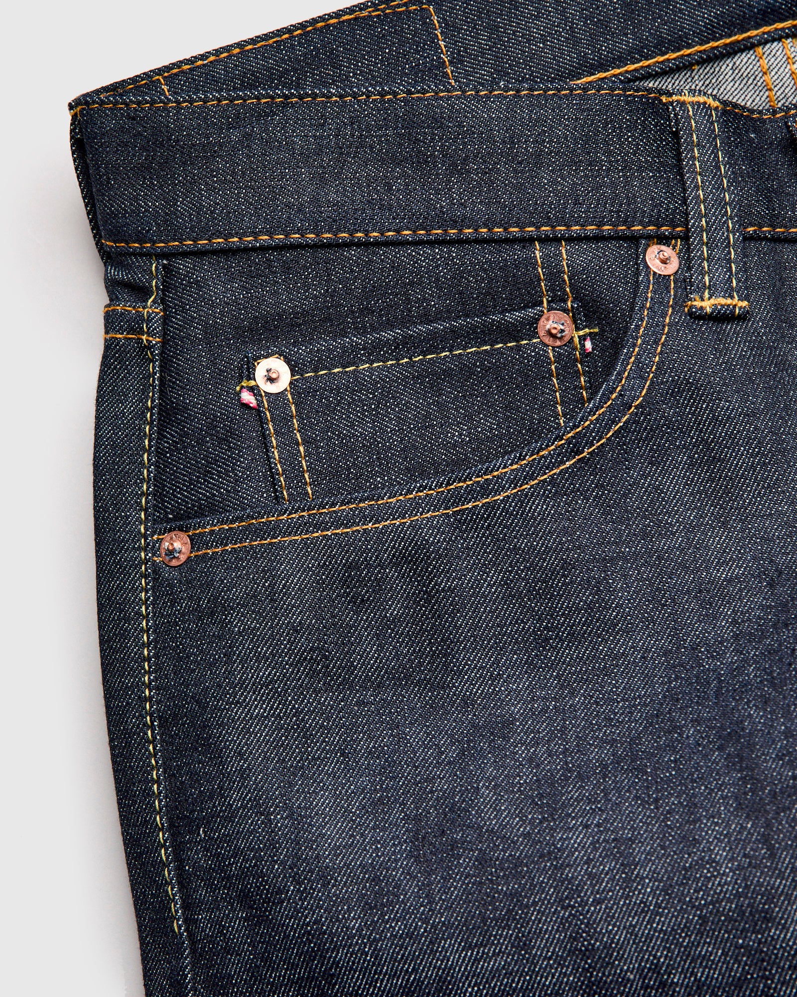BOM017-N "Grand Indigo" 14oz Selvedge Denim - Natural Tapered Fit - Image 5