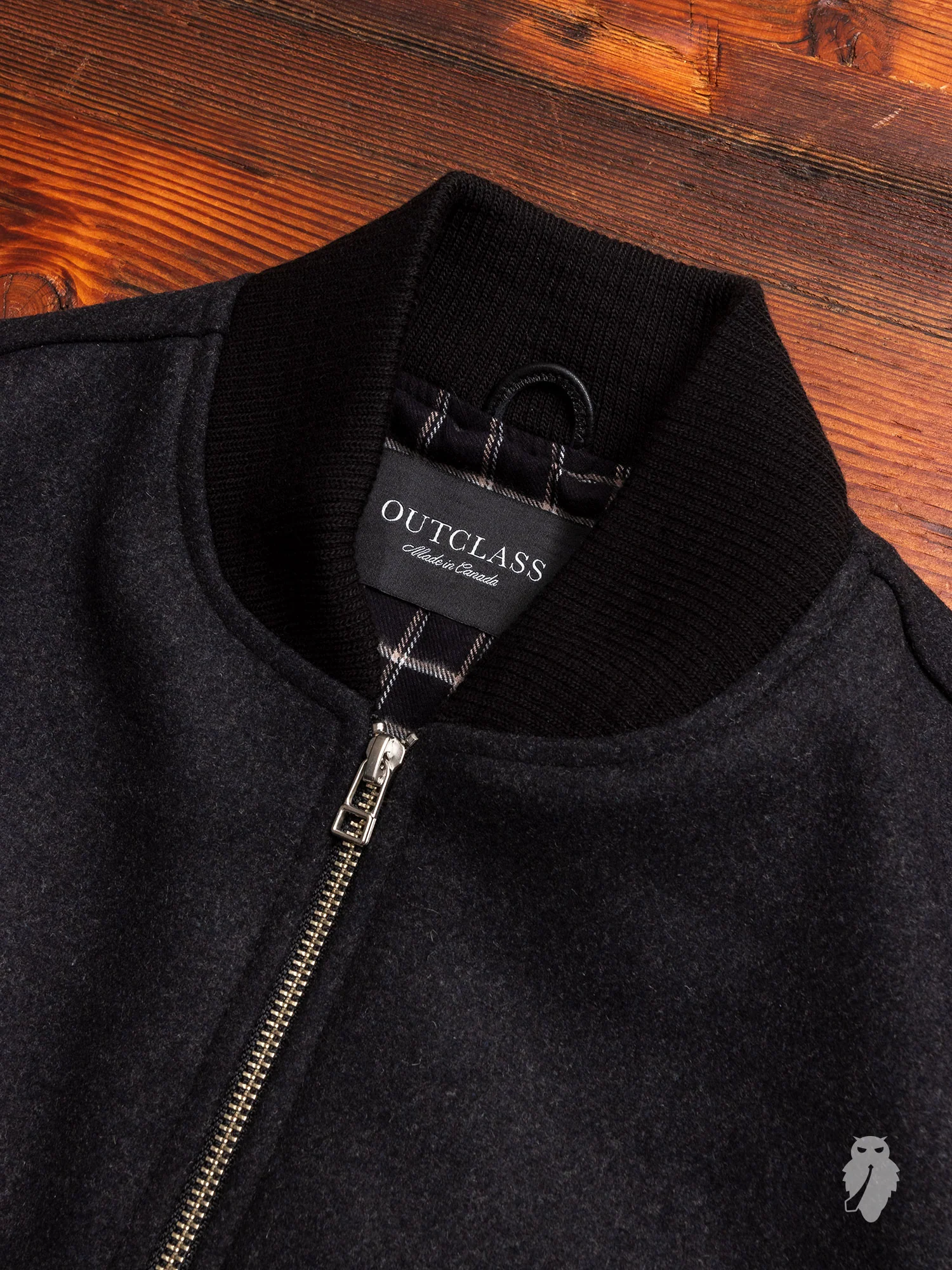 Bomber Jacket in Charcoal - Image 3