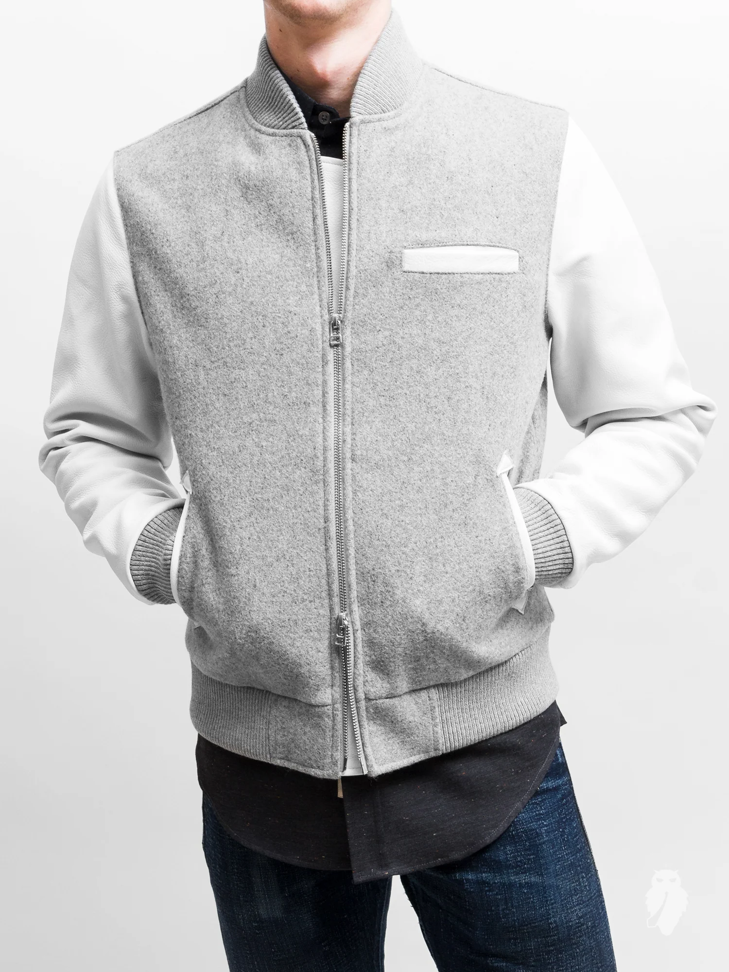 Bomber Jacket in Grey - Image 2