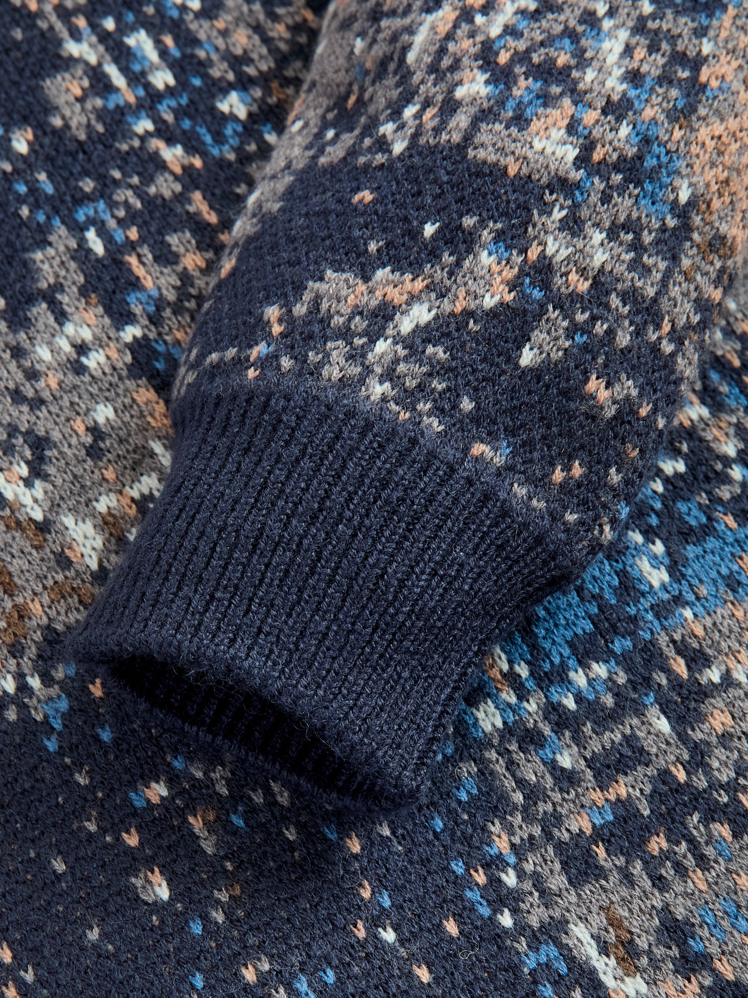 "Boro" Knit Crewneck Sweater in Navy - Image 4
