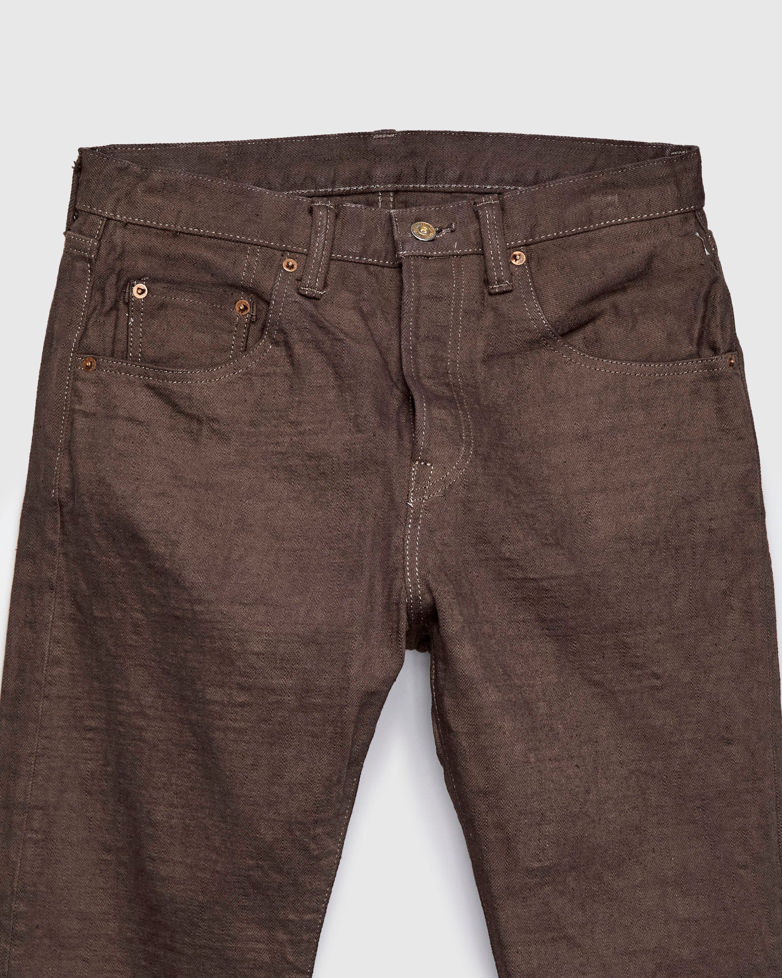 BOS211XX-KU "Shizen" 18oz Kuri Chestnut Selvedge Denim - Relaxed Tapered Fit - Image 6