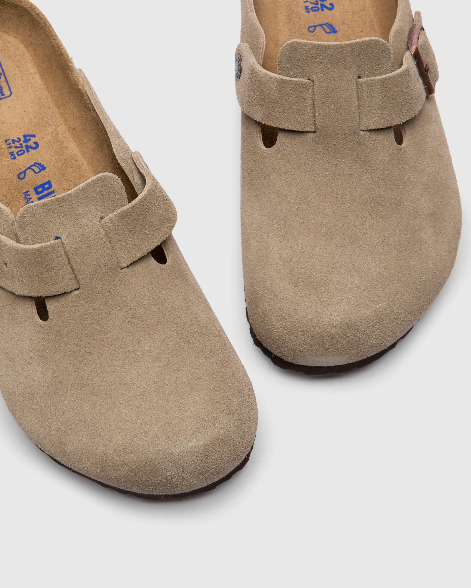 Boston Clog in Taupe Suede SFB - Image 8