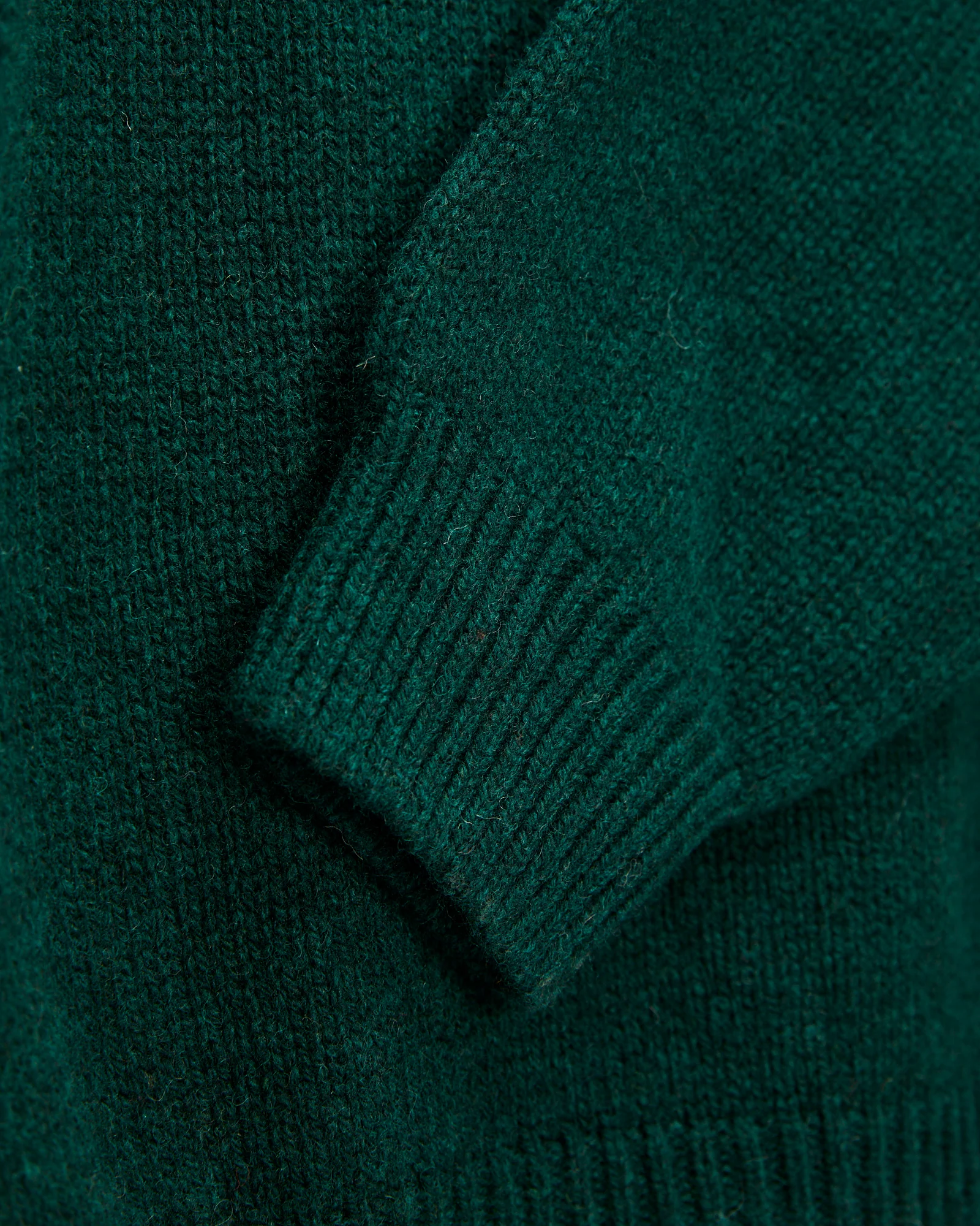 "Boxy Space Knit" Wool Sweater in Bottle - Image 5