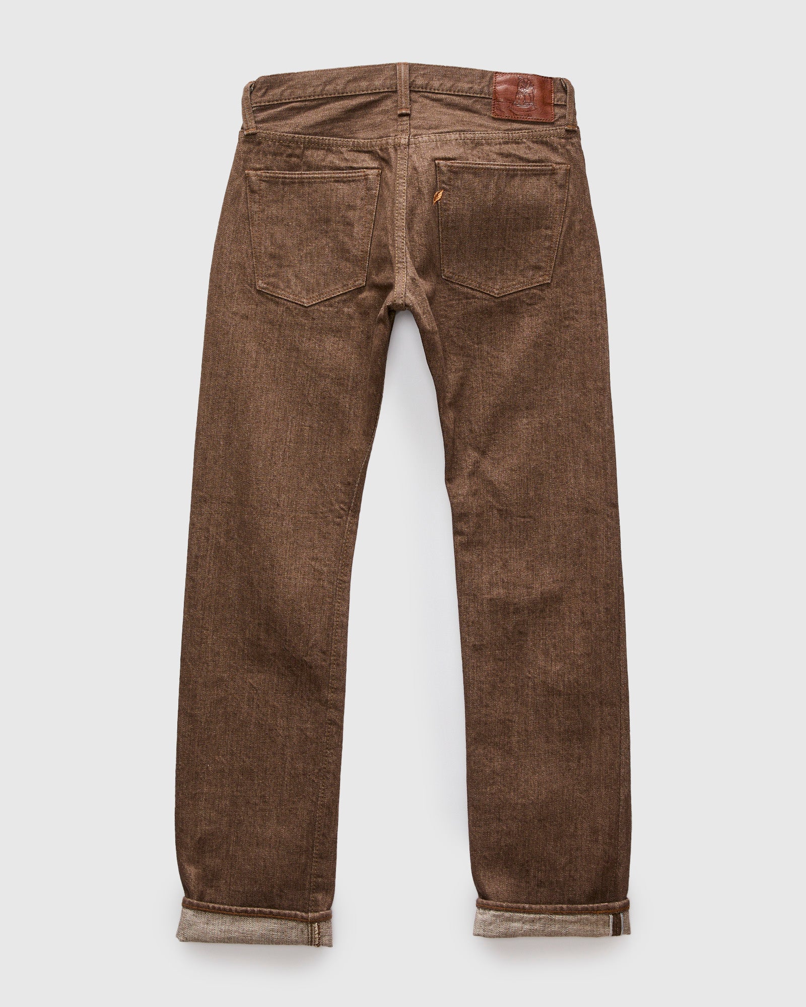 BR-14oz-005 "Sulfur Brown" 14oz Slub Selvedge Denim - Slim Straight Fit - Image 3