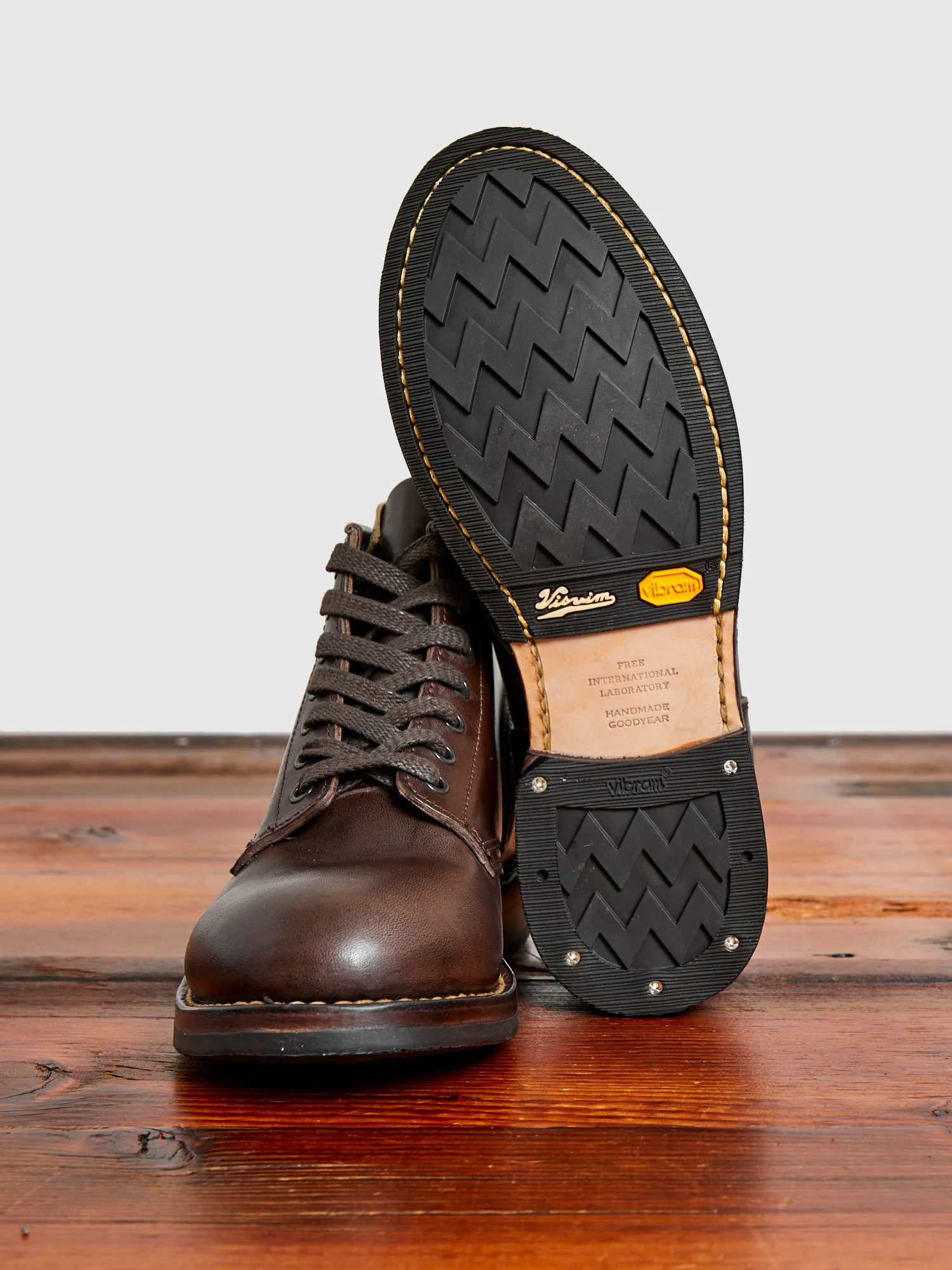 Brigadier Boots-Folk in Dark Brown Italian Horsehide - Image 2