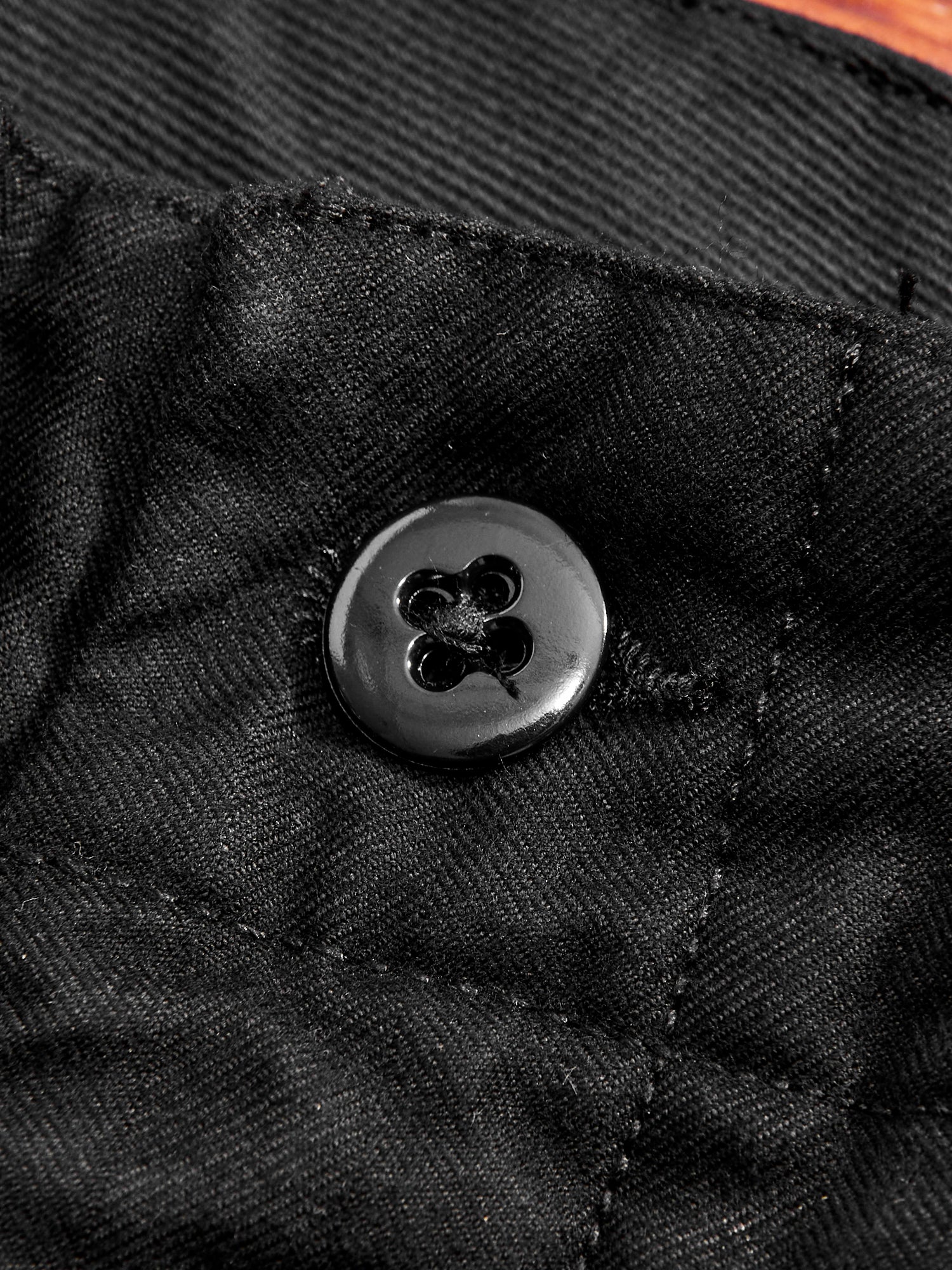 Brushed Herringbone Fatigue Pants in Black - Image 5