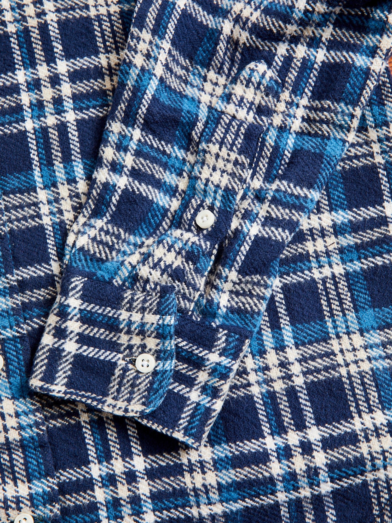 Brushed Triple-Yarn Flannel in Aqua - Image 5