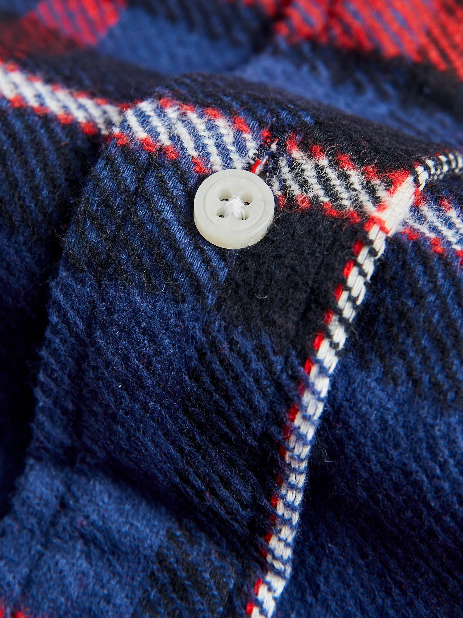 Brushed Triple-Yarn Flannel in Dark Navy - Image 6