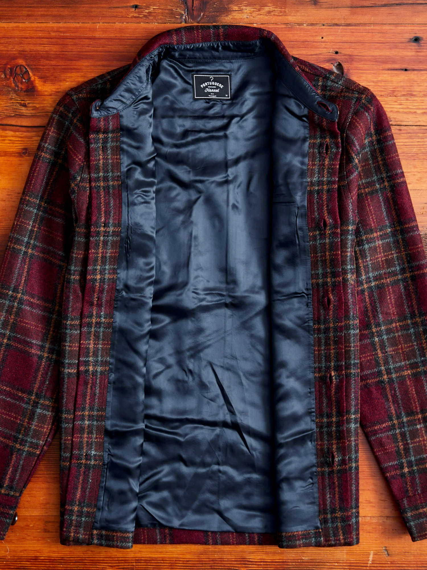 Burgundy Check Overshirt in Vulpes - Image 5