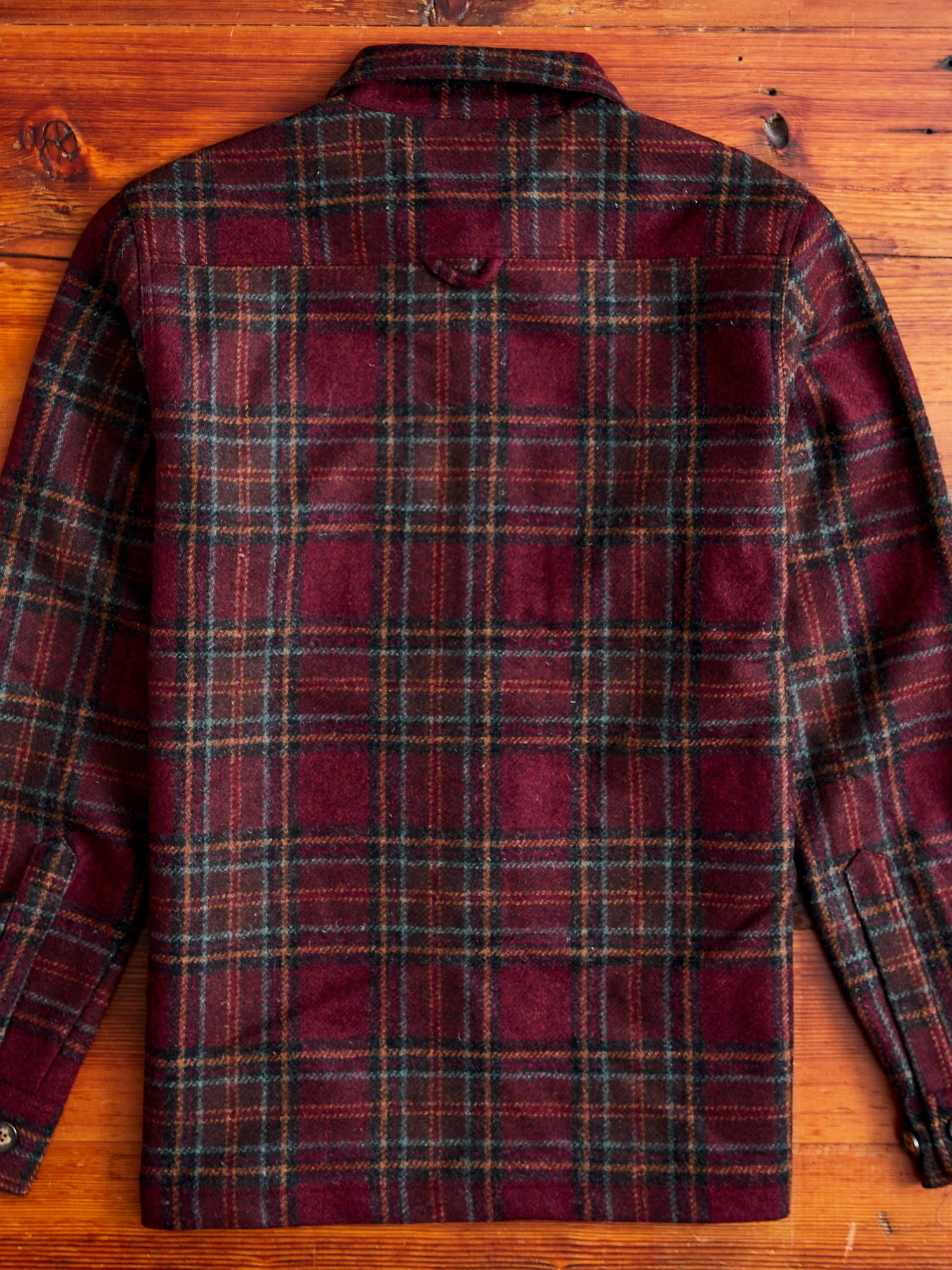 Burgundy Check Overshirt in Vulpes - Image 8
