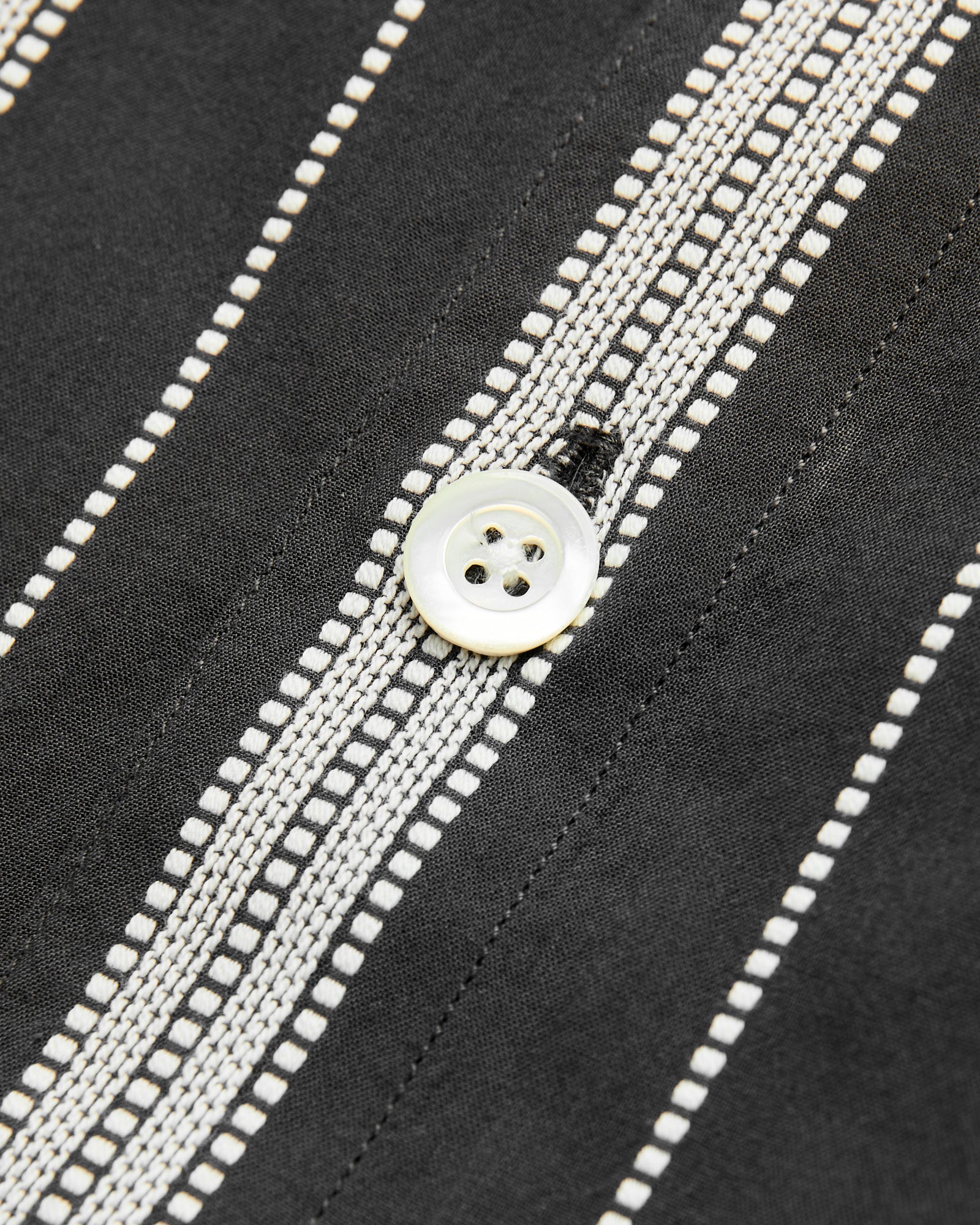 Cabana Shirt in Black Ticking Stripe - Image 5