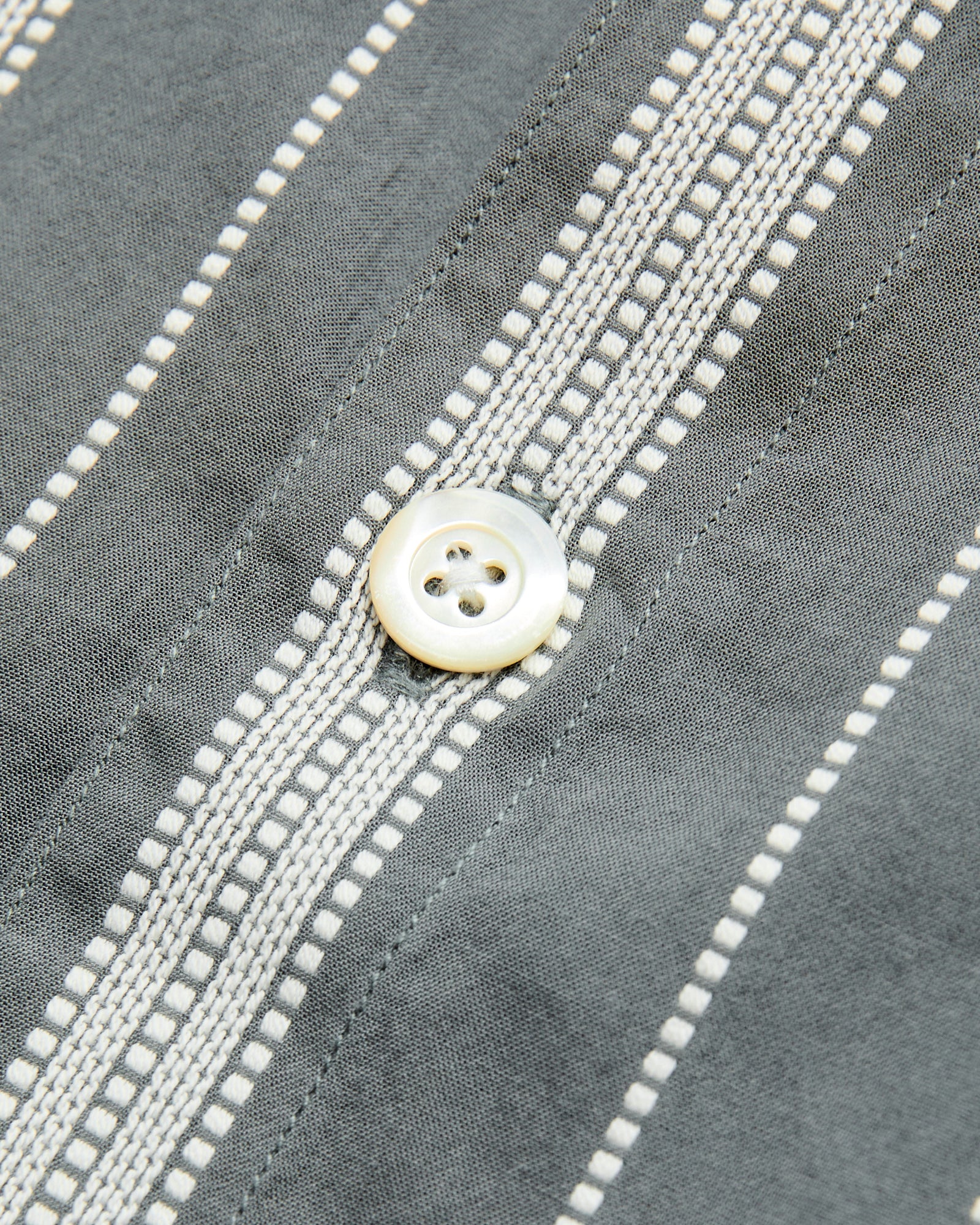 Cabana Shirt in Sage Ticking Stripe - Image 5