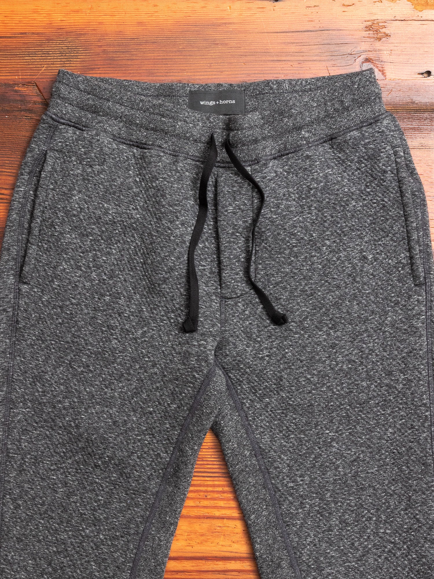 Cabin Fleece Sweatpant in Melange Black - Image 3