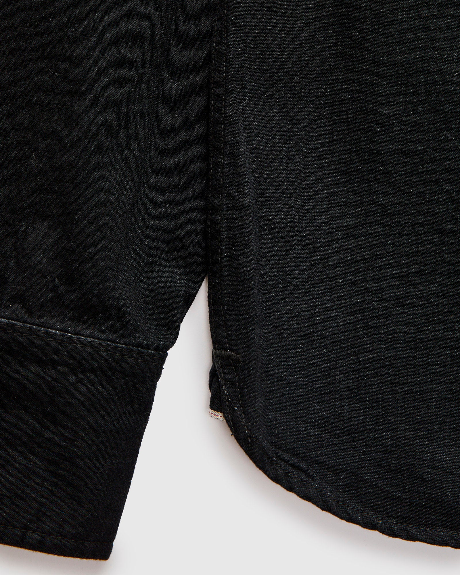 Calico Western Shirt in Black Denim - Image 7