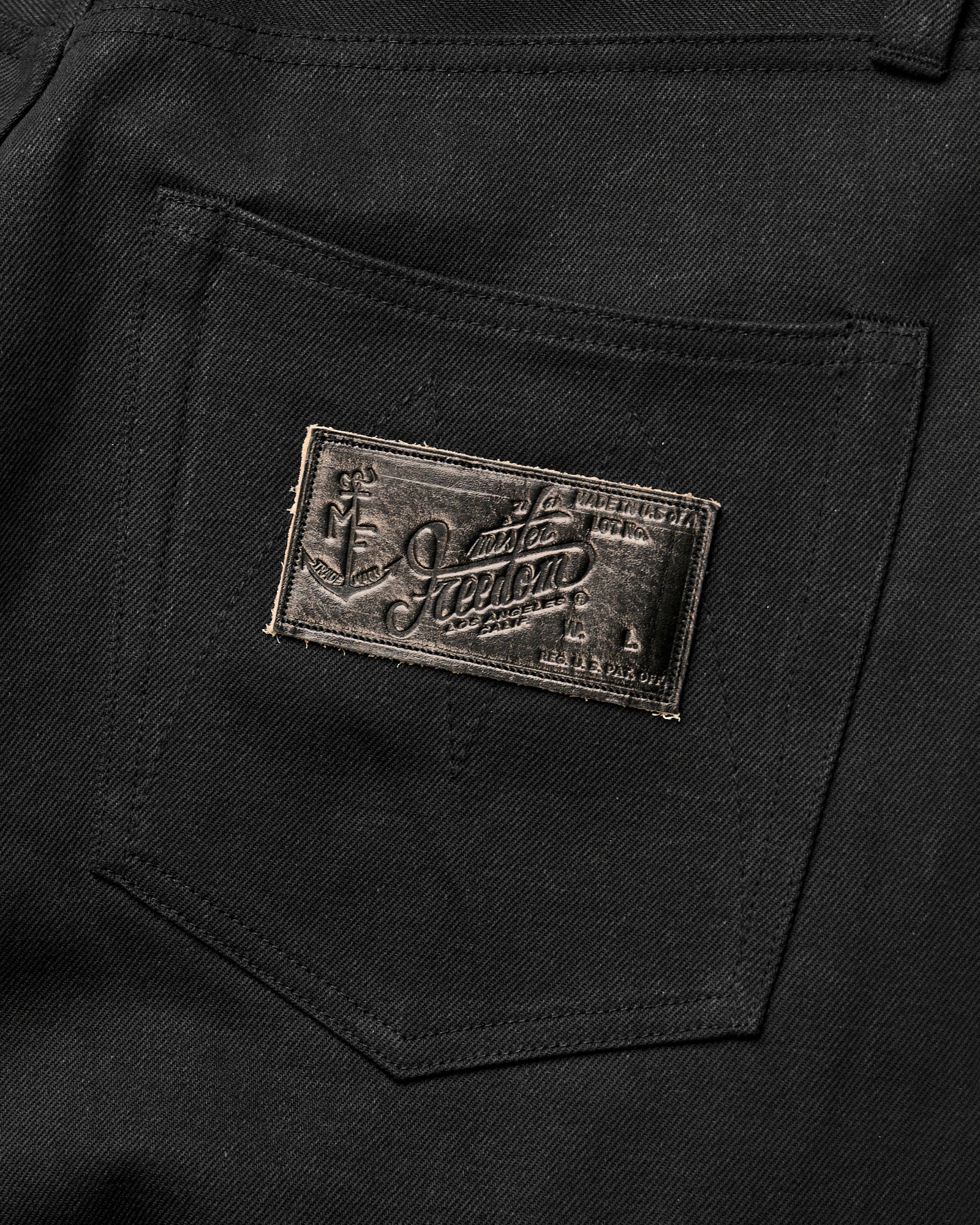 Lot 64 "Vidalia Mills" 14oz Black Selvedge Denim - Classic Tapered Fit - Image 6