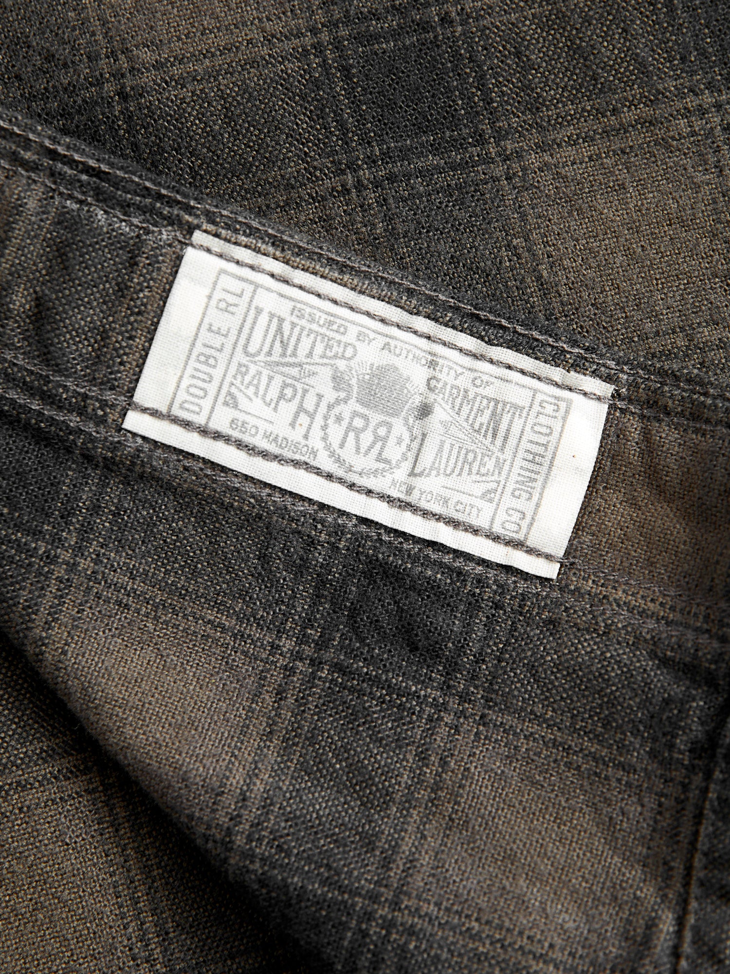 Cameron Canvas Workshirt in Black/Grey - Image 8