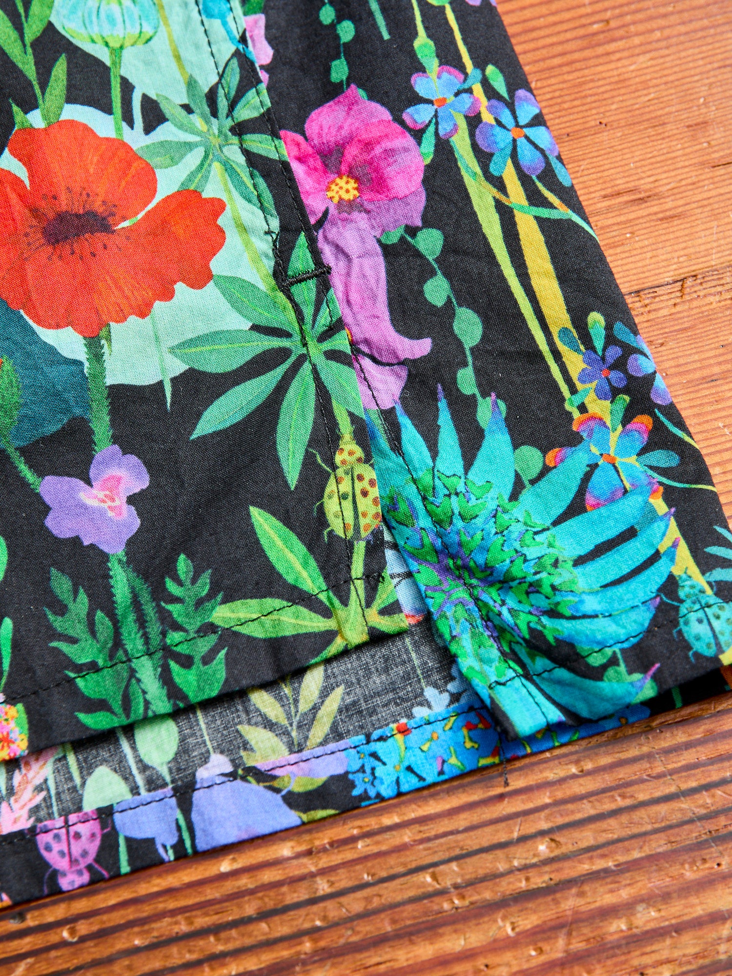 Camp Shirt in Black Floral Lawn - Image 10