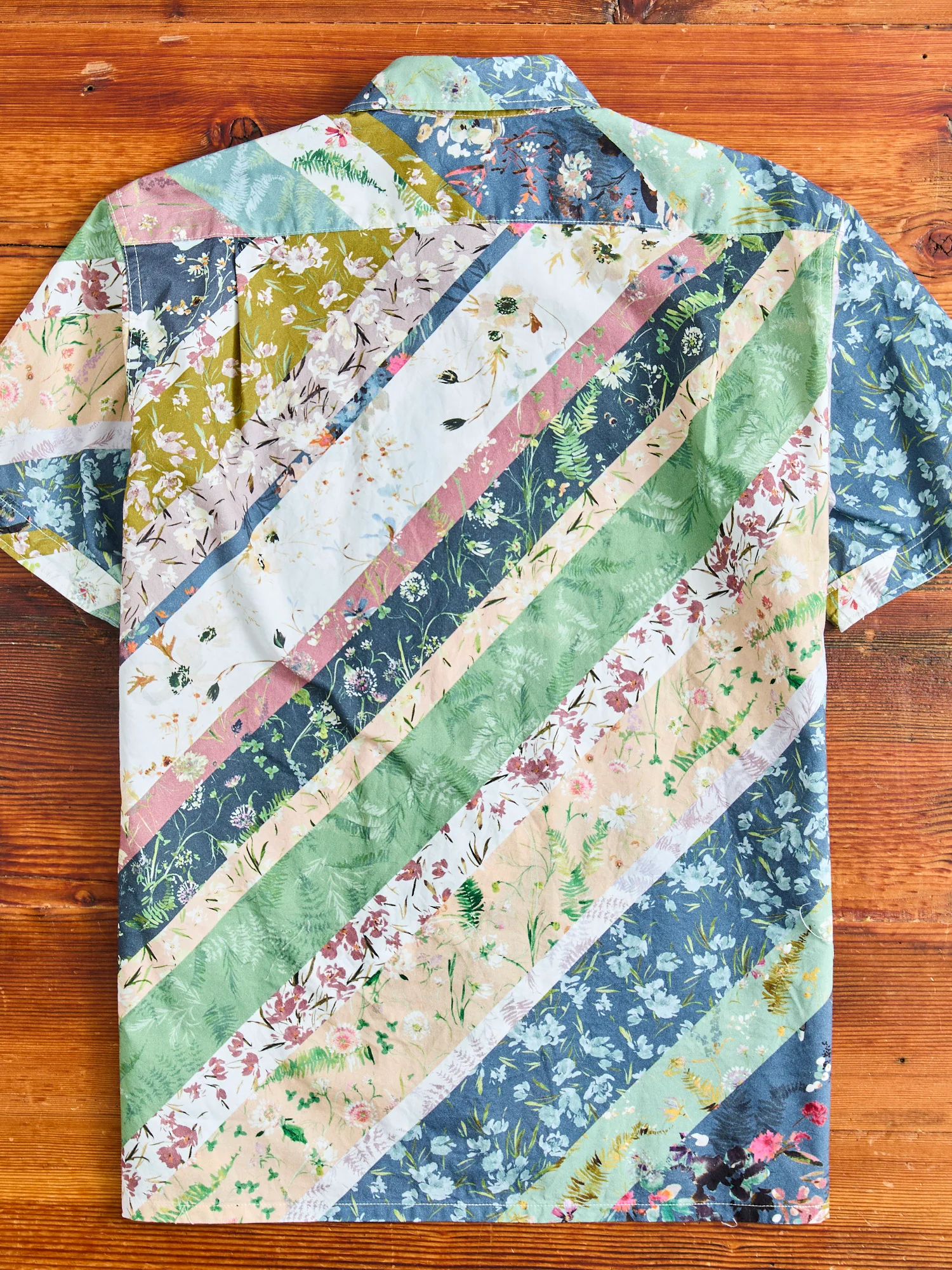 Camp Shirt in Navy Diagonal Print - Image 11