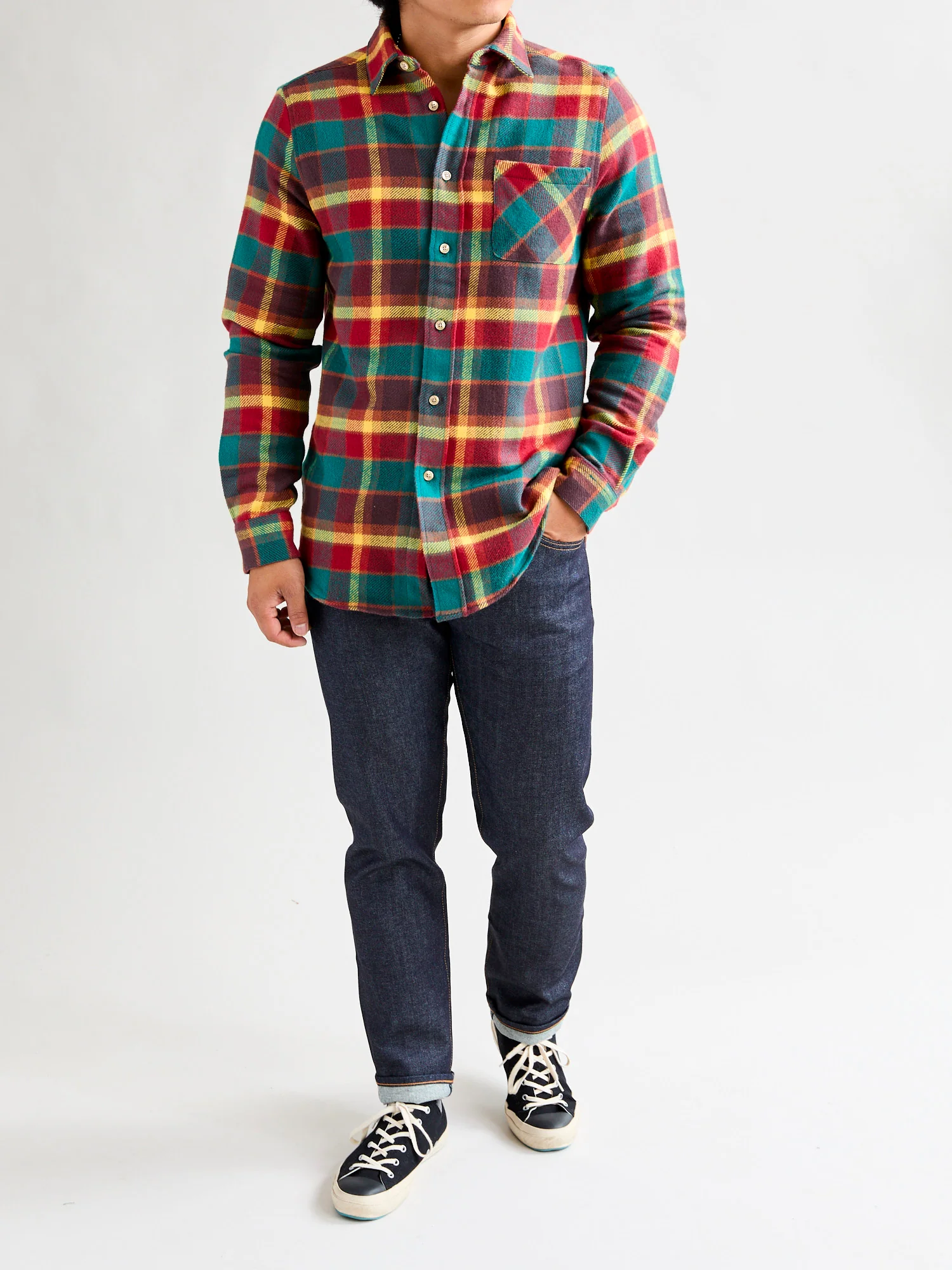 Canto Button-Up Shirt in Red - Image 9