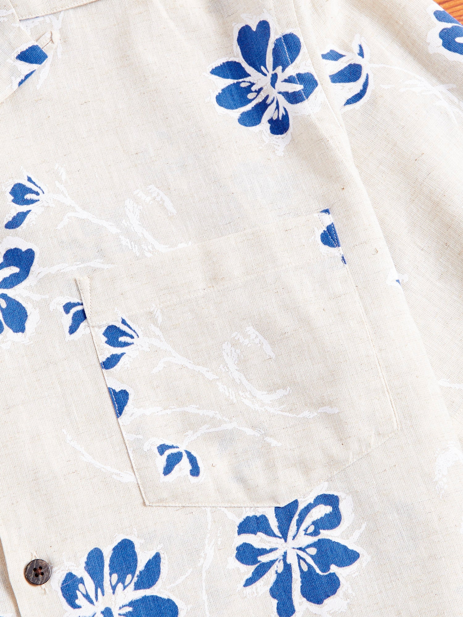 Canvas Button-Up Shirt in Blue - Image 5
