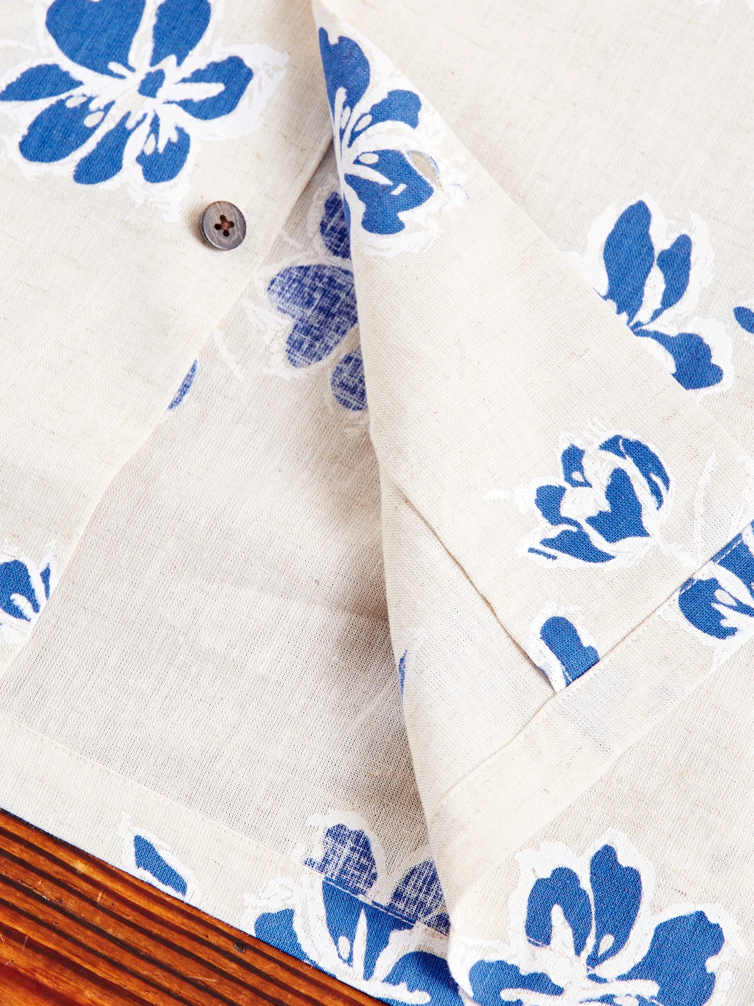 Canvas Button-Up Shirt in Blue - Image 9