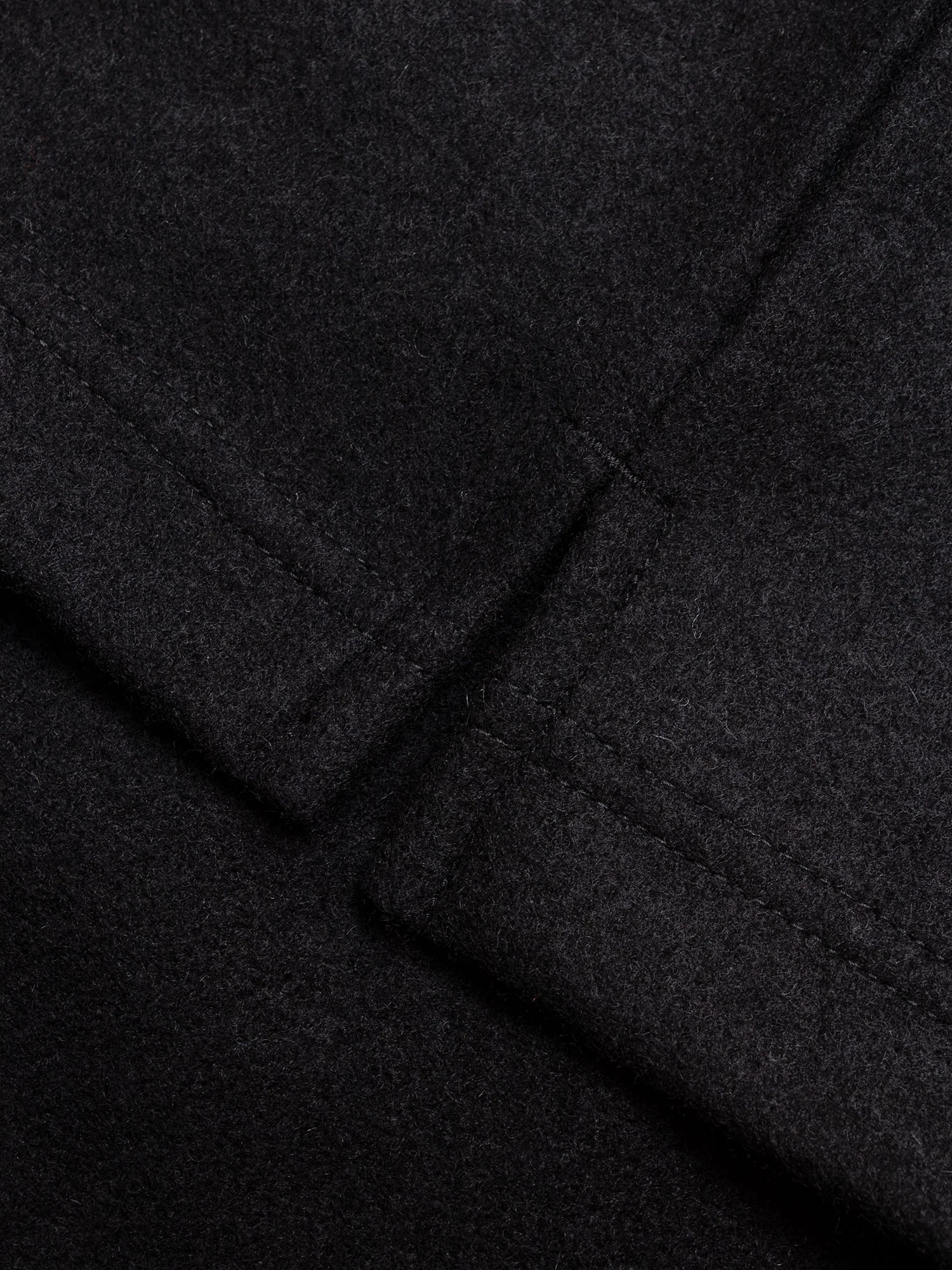 Cashmere Flannel Relaxed Crewneck Sweater in Black - Image 5