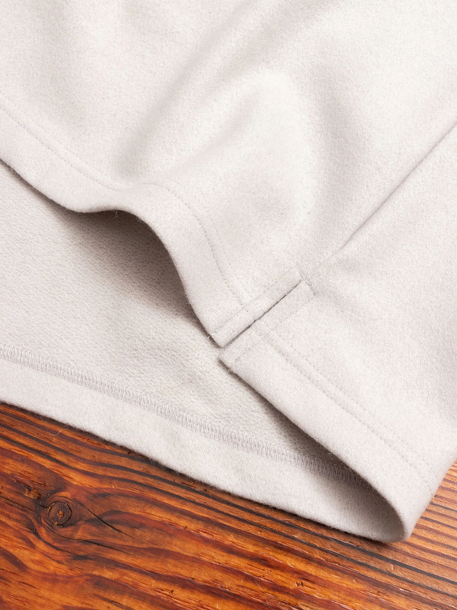 Cashmere Flannel Relaxed Crewneck Sweater in Cloud - Image 5
