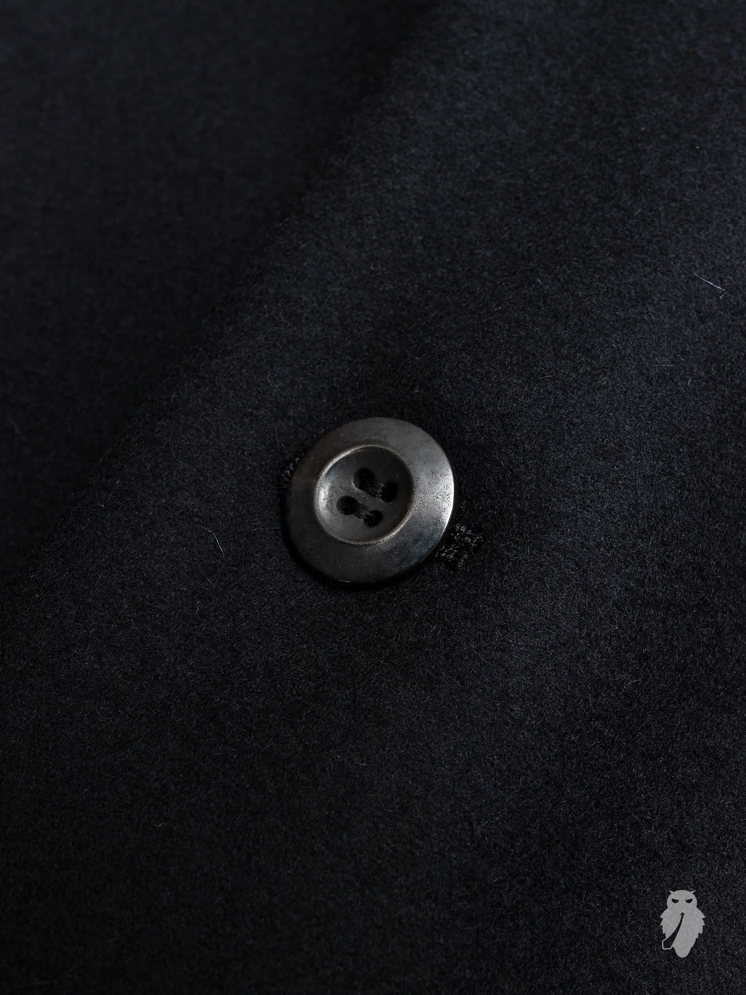 Cashmere Melton Hooded Chesterfield Coat in Black - Image 5