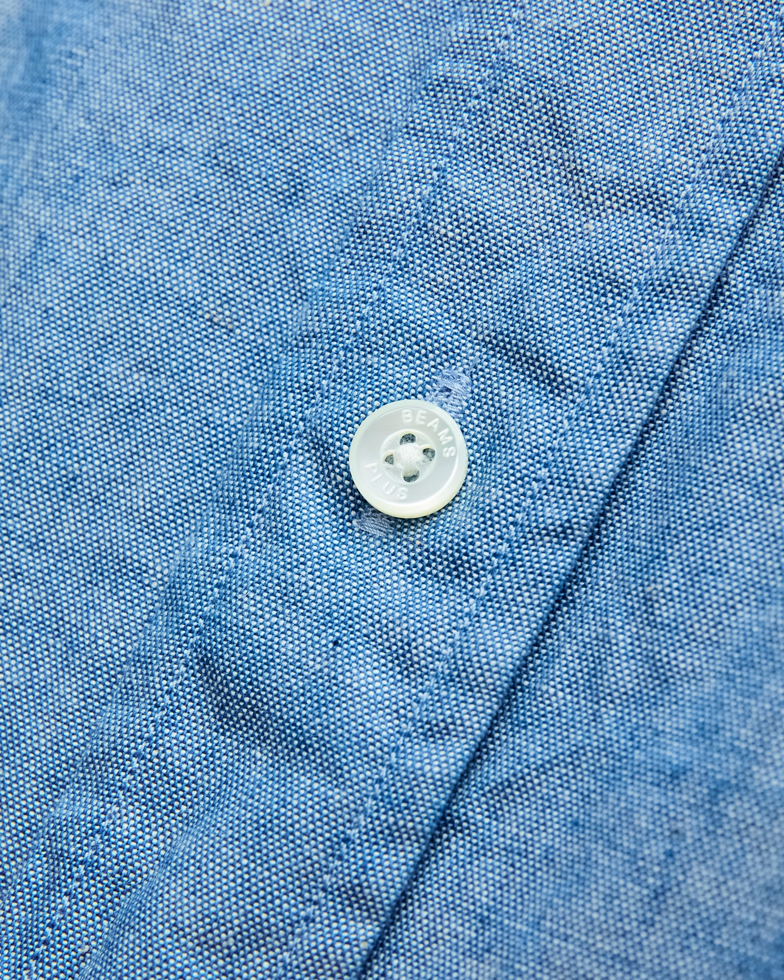 Chambray Button-Down Shirt in Blue - Image 4