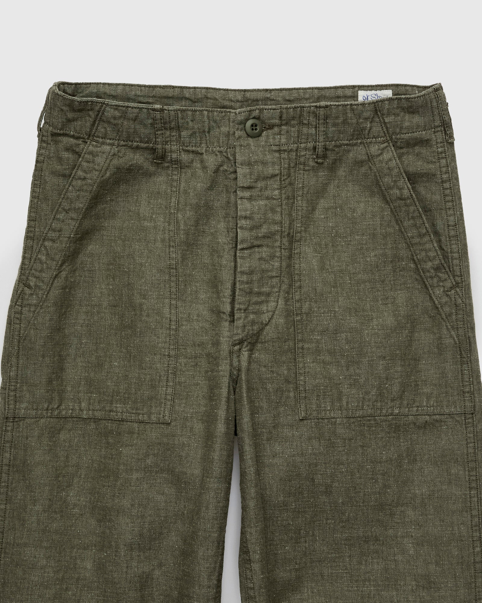 Chambray Straight Fatigue Pants in Dusty Olive - Image 3