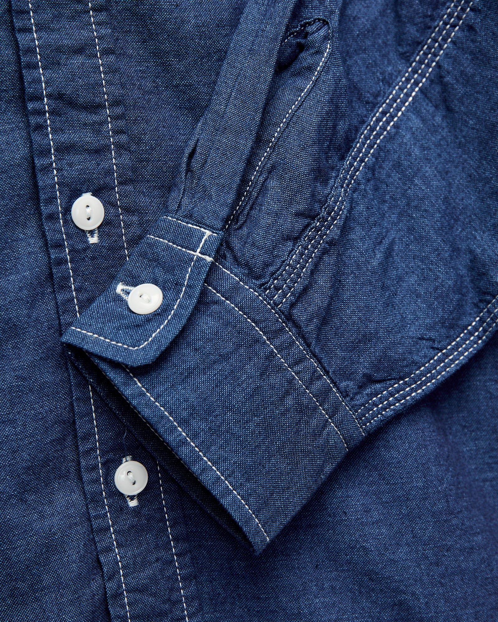 Chambray Workshirt in Indigo - Image 5