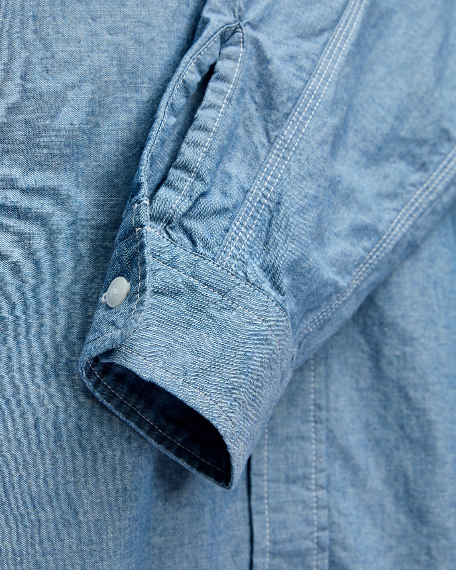 Chambray Workshirt in Sax - Image 5
