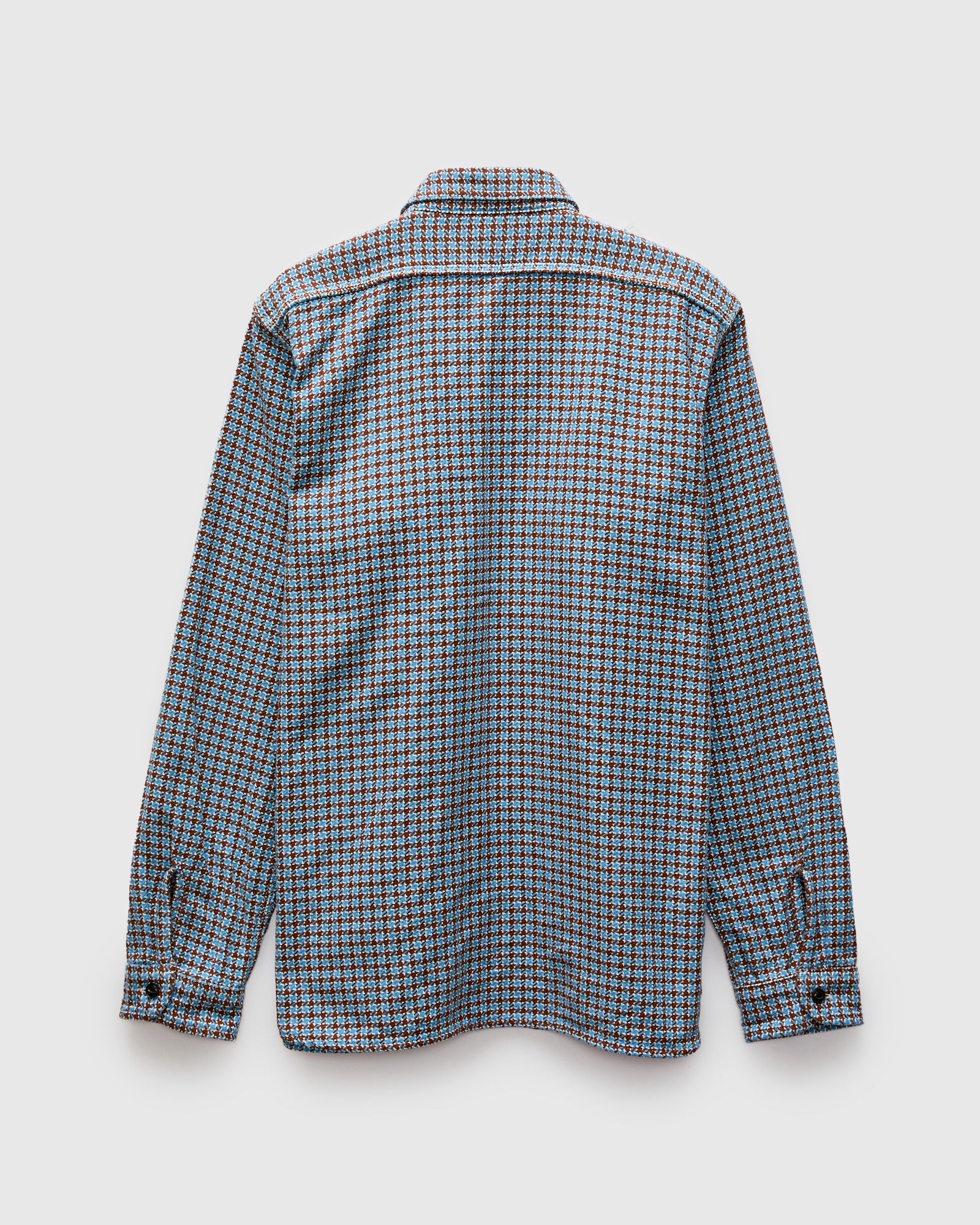 "Cheese Indigo" Heavyweight Flannel Shirt in Light Blue - Image 3