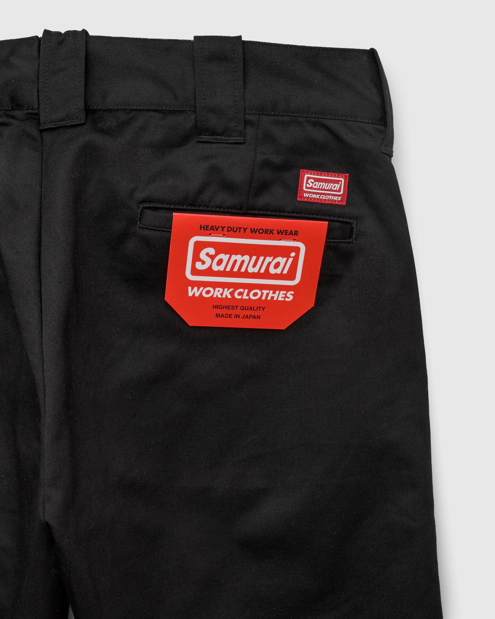 Chino Twill Work Trousers in Black - Image 3