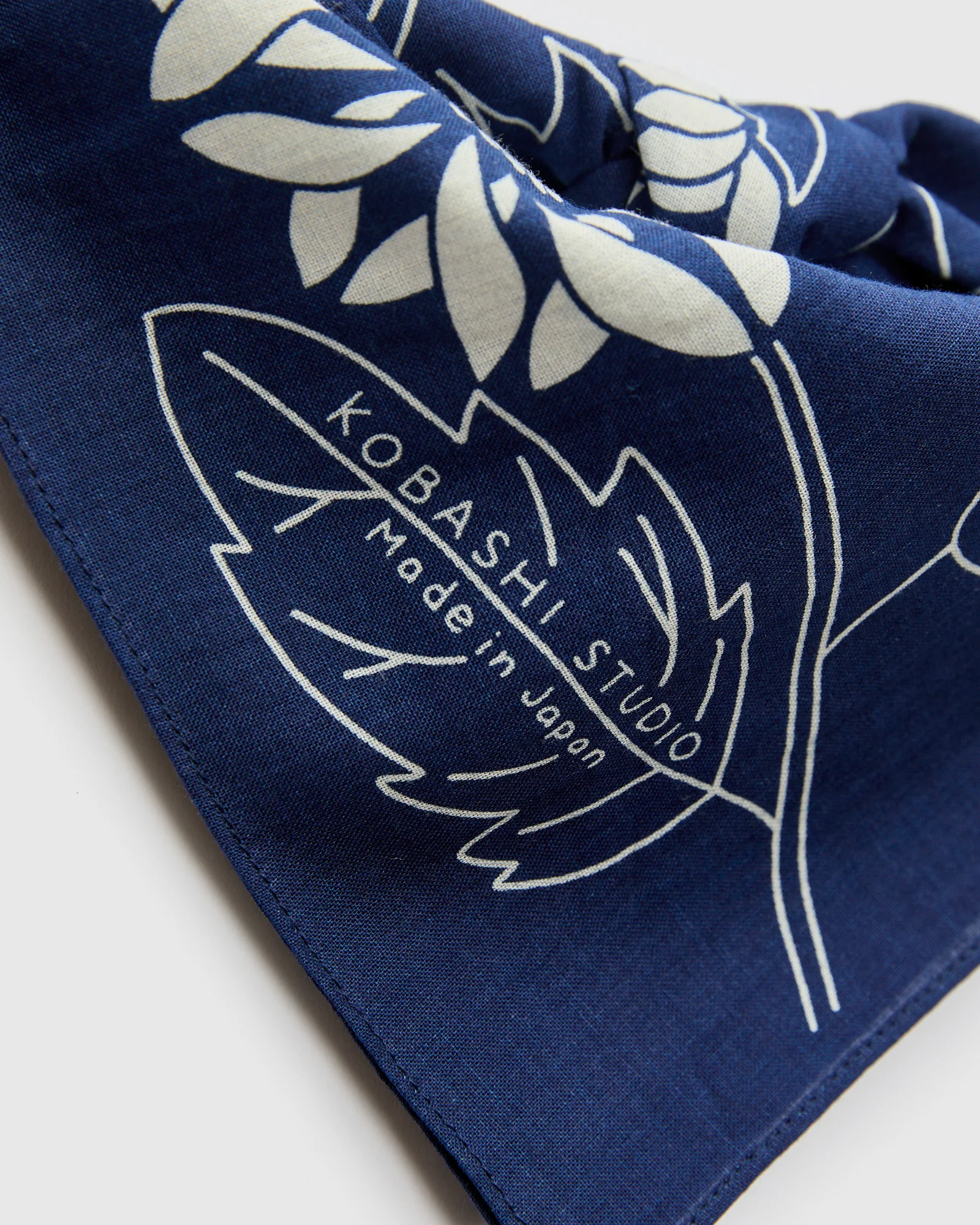 Chrysanthemum Bandana in Natural Indigo - Image 3