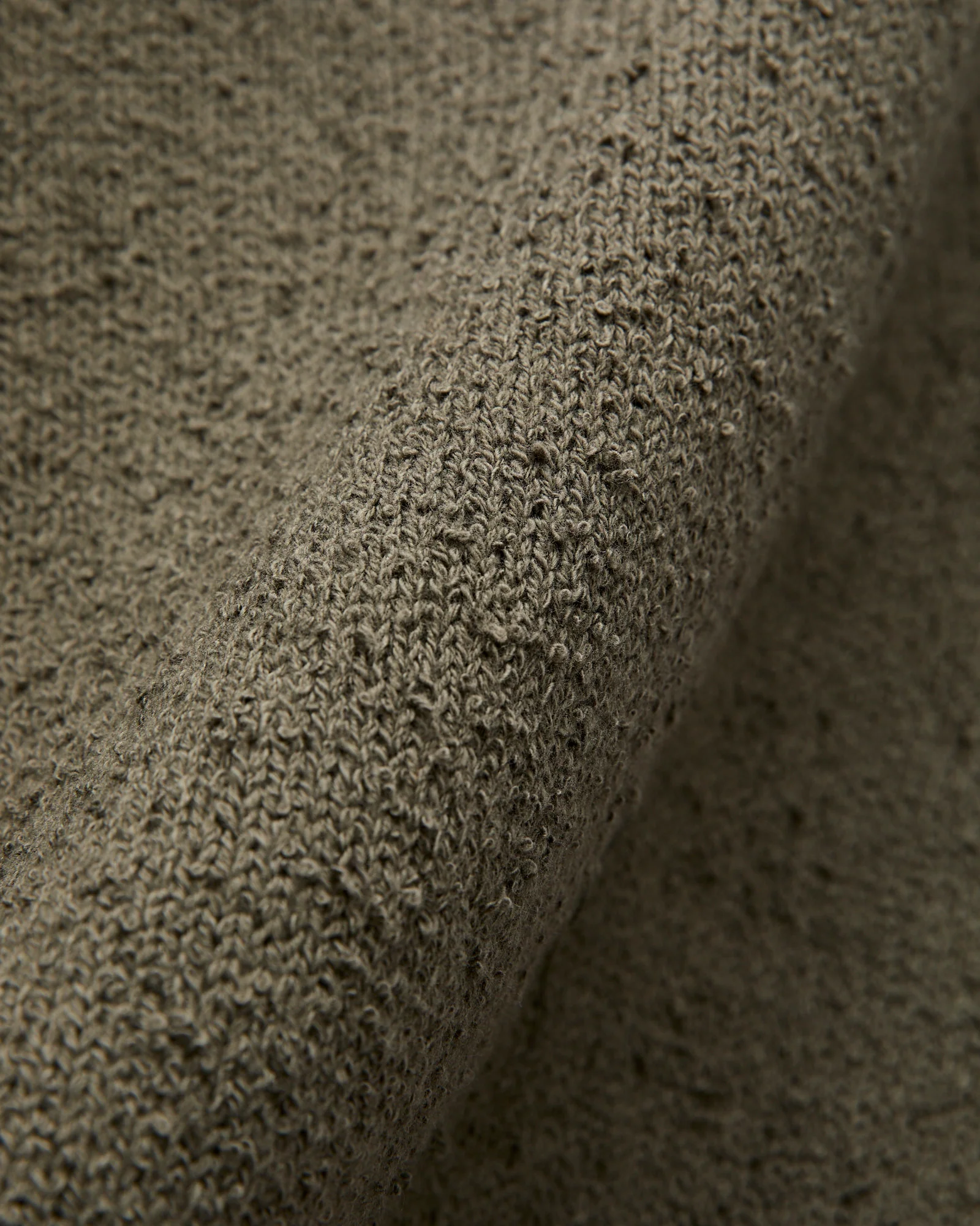 Classic Cardigan in Olive Boucle - Image 7
